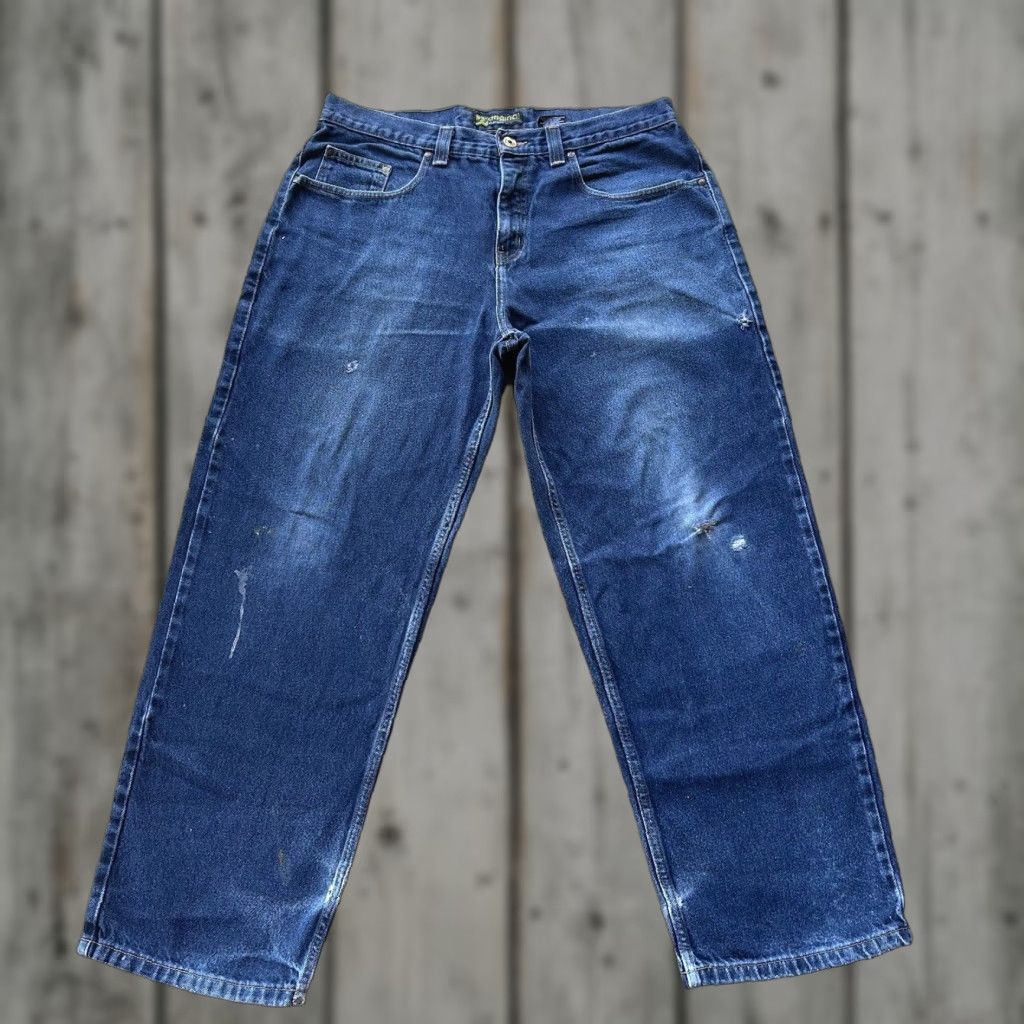Anchor Blue VINTAGE Anchor Blue Jeans 36x32 Baggy Distressed Denim Pants 90s Grunge Mens Size US 36 / EU 52 - 1 Thumbnail
