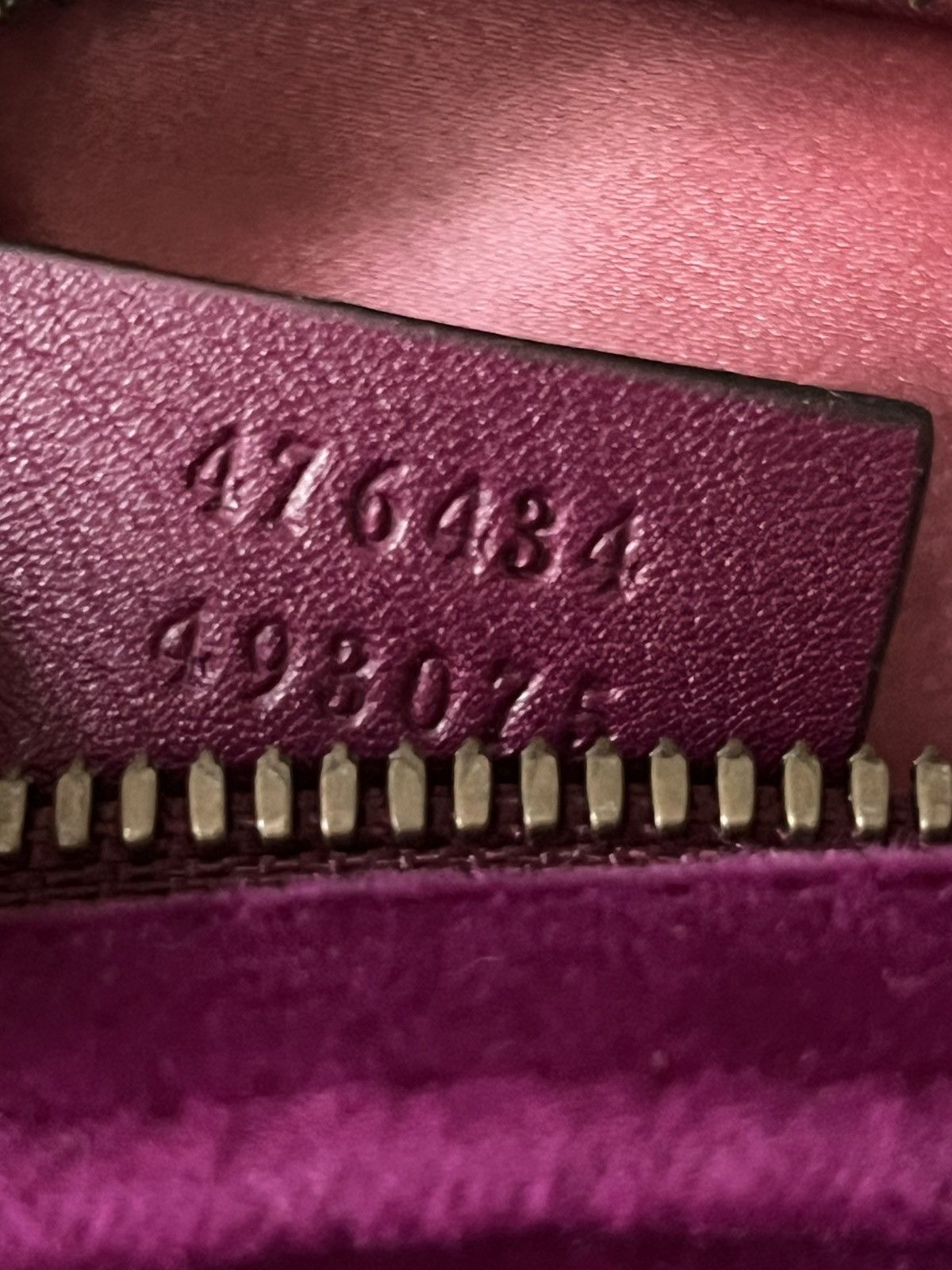 Gucci Gucci Marmont Purple Velvet Belt Bag Size ONE SIZE - 10 Thumbnail