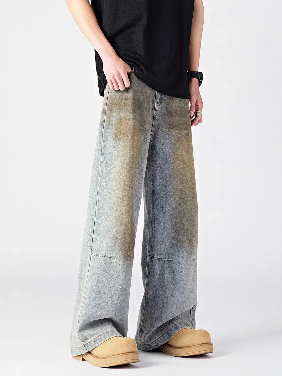 Japanese Brand × Jean Retro loose wide leg slightly flared jeans Size US 32 / EU 48 - 3 Thumbnail