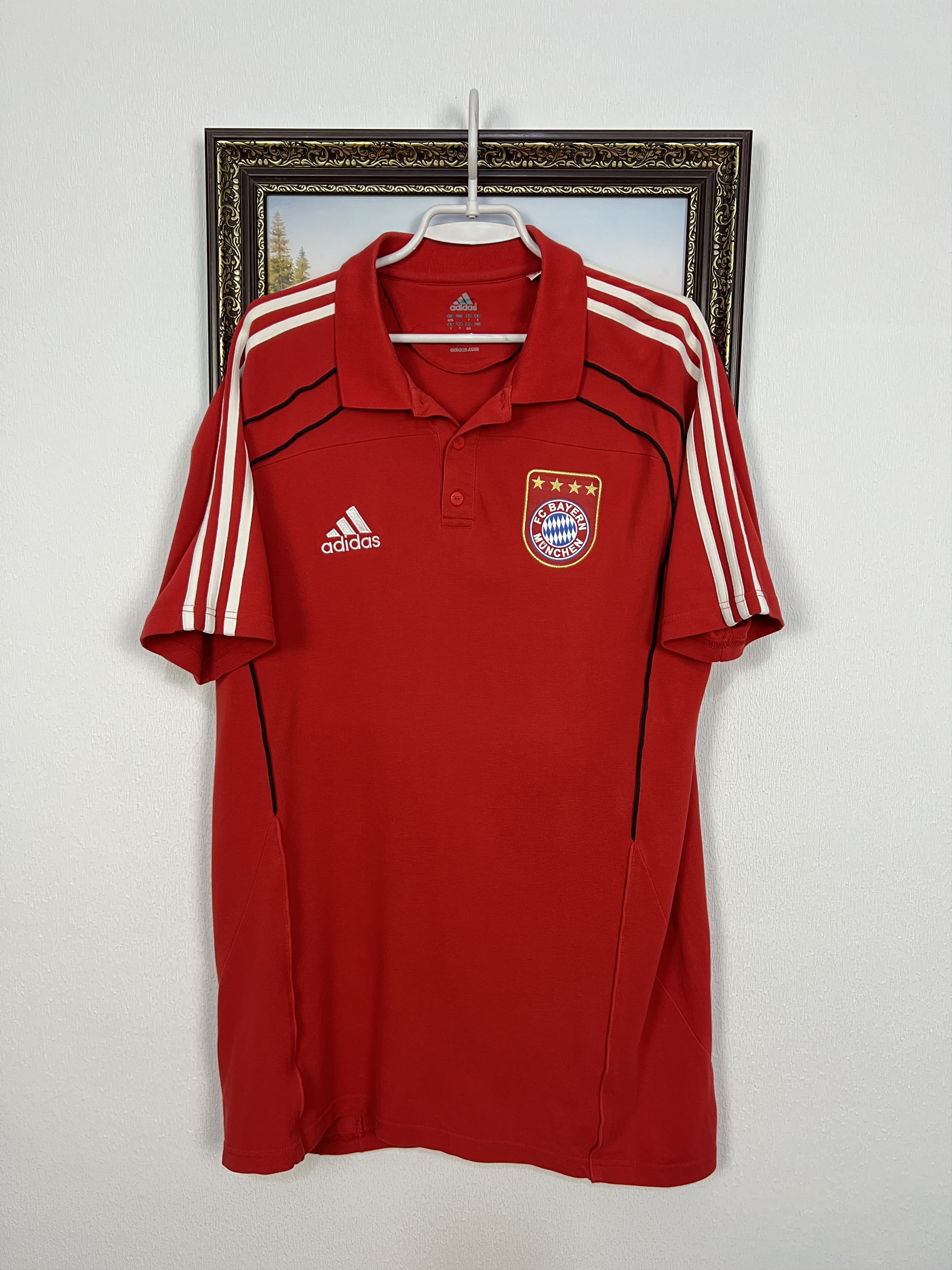 Adidas Vintage Adidas Bayern Munich Football Train Polo Shirt Size US XL / EU 56 / 4 - 1 Thumbnail