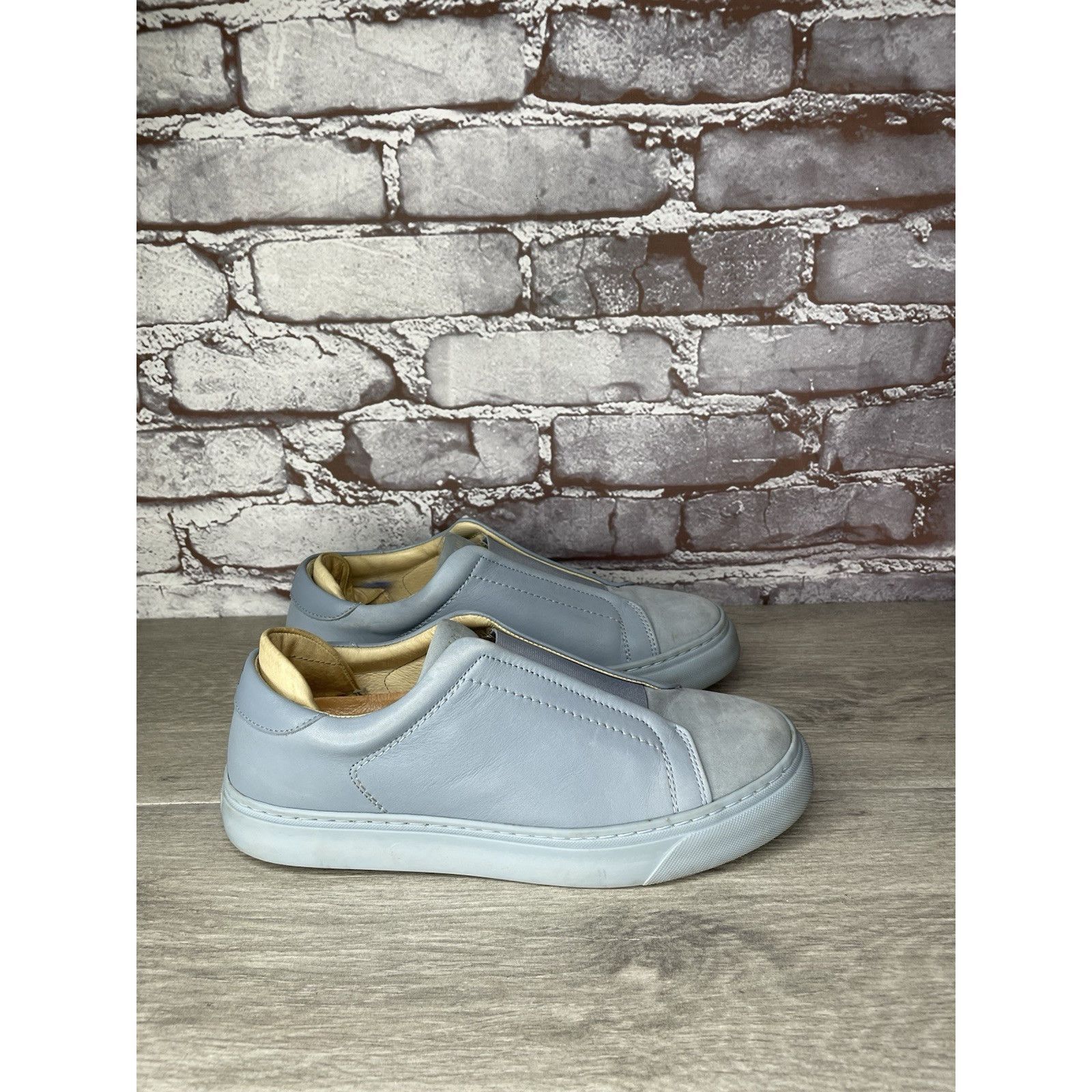 ALBA Alma Mater Blue Leather Slip On Casual Sneakers Shoes Women’ Size US 6.5 / IT 36.5 - 4 Thumbnail
