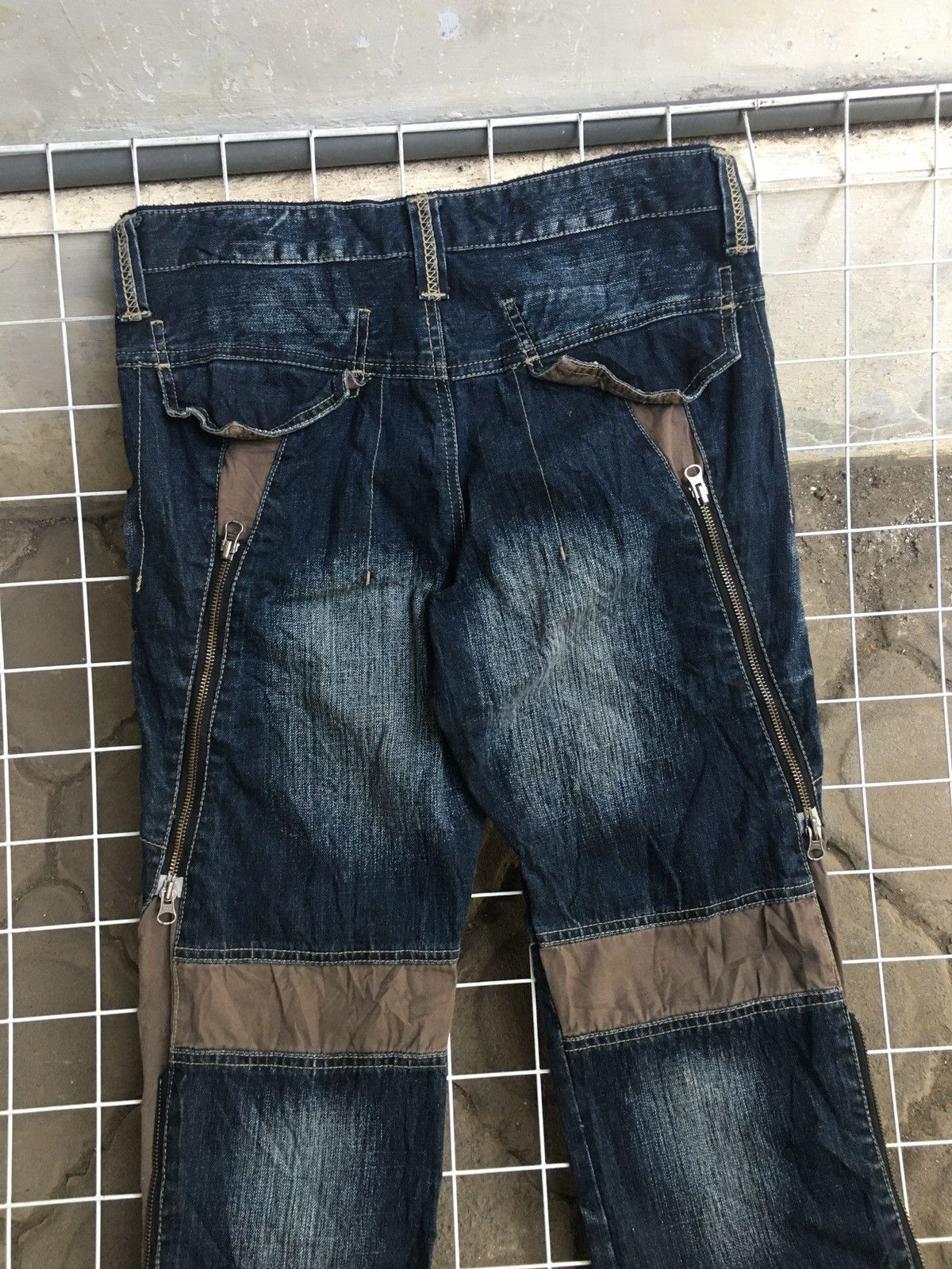 PPFM PPFM Biker Multi Zip Denim Pants Size US 32 / EU 48 - 6 Thumbnail