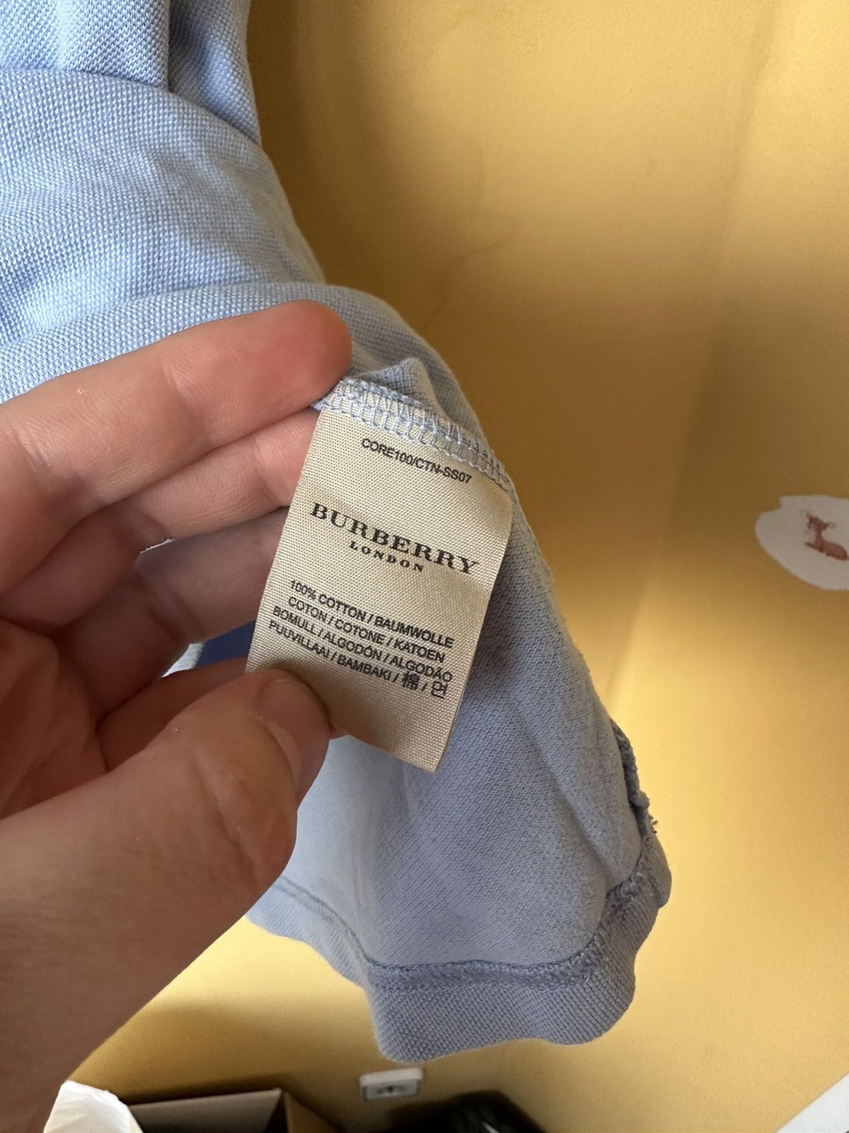 Burberry Burberry Shirt Mens S Blue Polo Nova Check Short Sleeve Size US S / EU 44-46 / 1 - 5 Thumbnail