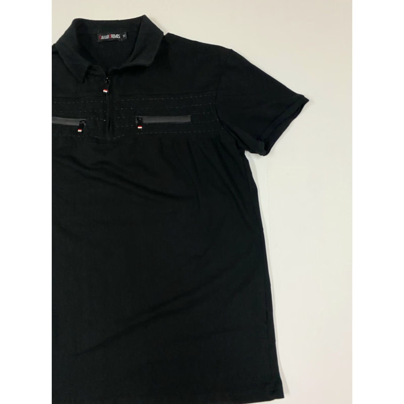 Vintage Caviar Dremes Polo Shirt Mens Medium Black Knit Short Sleeve Slim Button Breathable Golf Logo Size US M / EU 48-50 / 2 - 4 Thumbnail