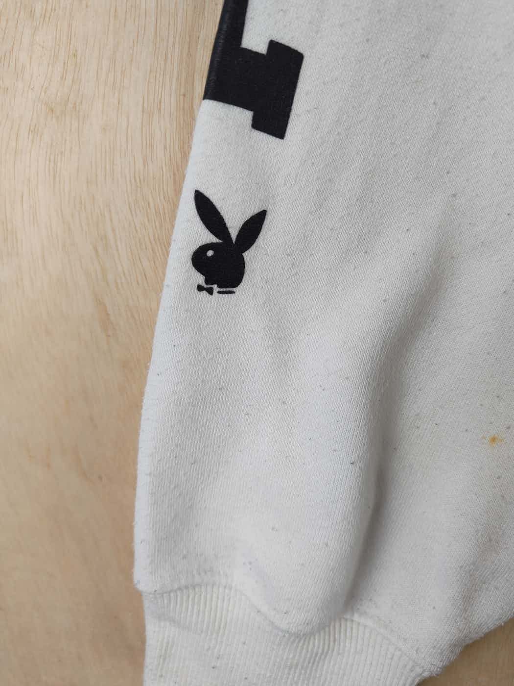 Playboy DL Playboy vintage big logo White Sweatshirts #S2481 Size US L / EU 52-54 / 3 - 9 Thumbnail