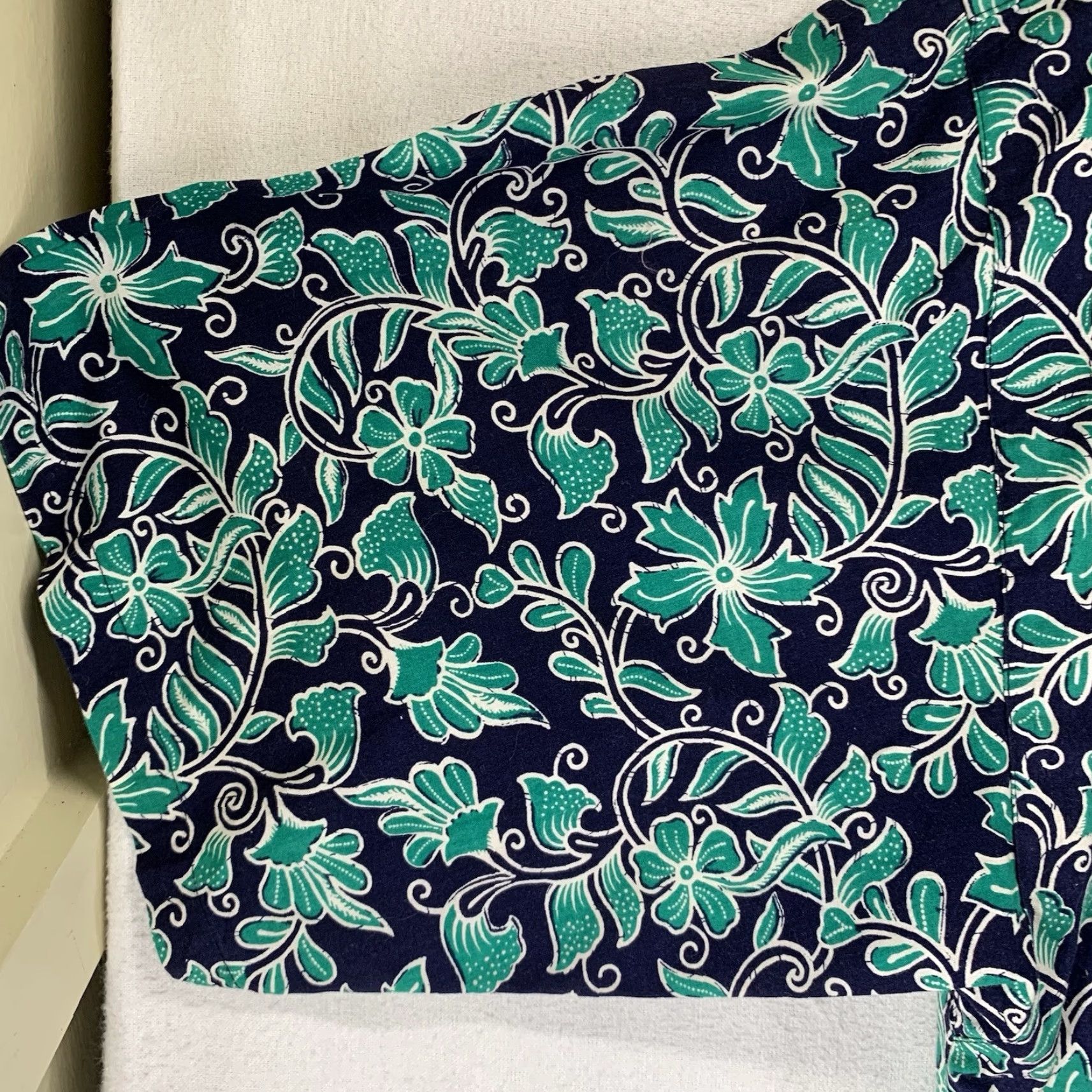 Jantzen VINTAGE Jantzen Hawaiian Shirt Men All Over Botanical Floral Short Sleeve Cotton Casual Spring Summer 80s Retro Blue Green Size US L / EU 52-54 / 3 - 7 Thumbnail
