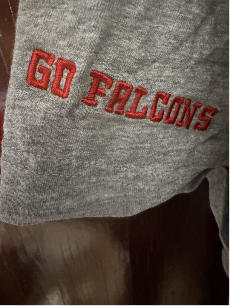 The Unbranded Brand Atlanta Falcons S/S Vintage Logo Henley Men Sz XL Gray Size US XL / EU 56 / 4 - 4 Thumbnail