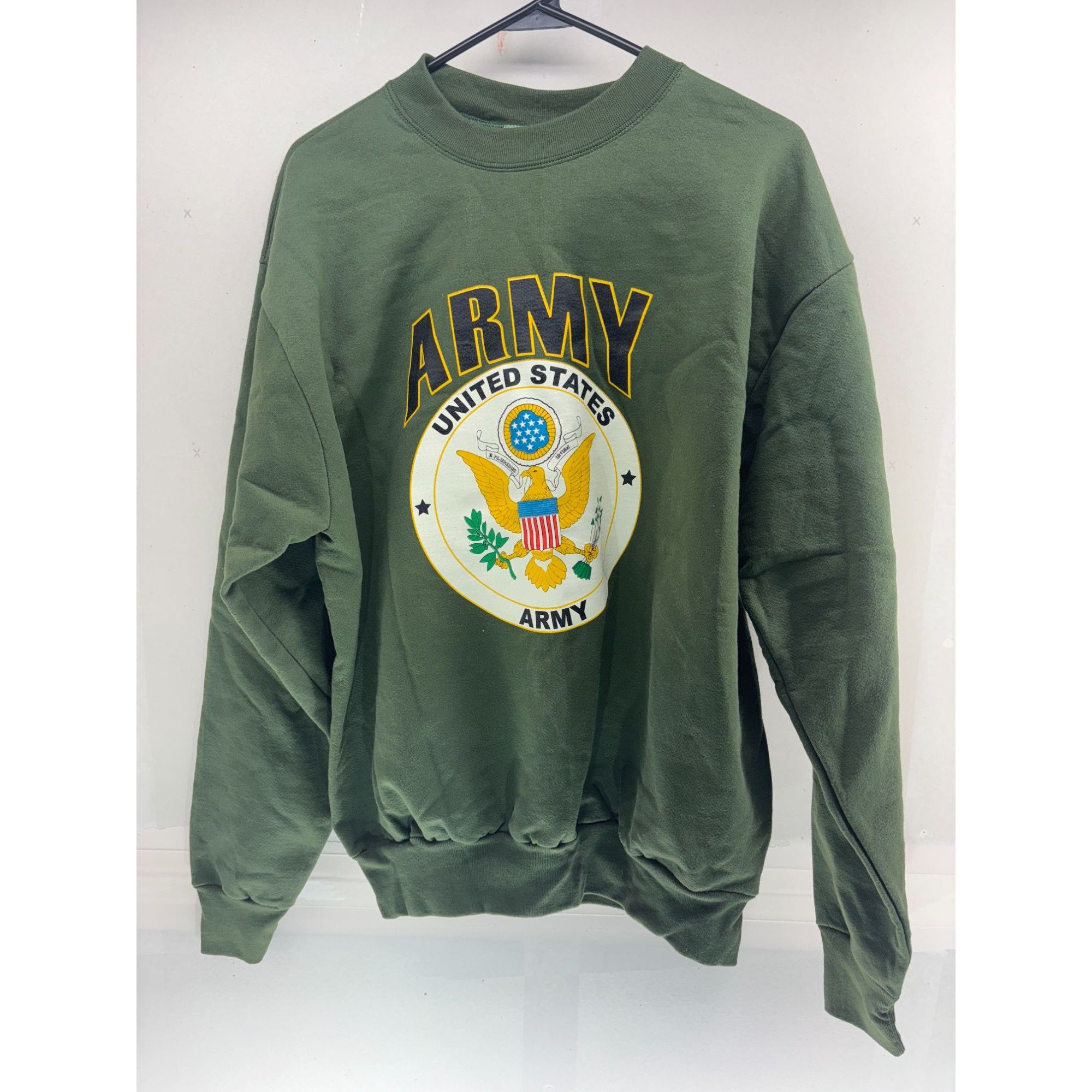 Vintage Vintage U.S. Army Green Crewneck Sweatshirt X Large 80s Larg Size US XL / EU 56 / 4 - 2 Thumbnail