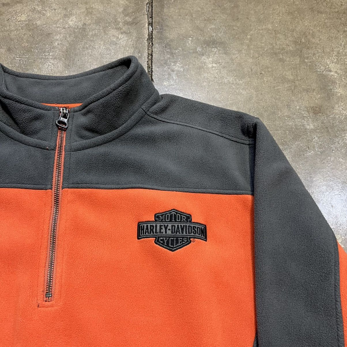 Harley Davidson Harley Davidson Fleece Half Zip Jacket Sweatshirt Logo Size US XXL / EU 58 / 5 - 3 Thumbnail
