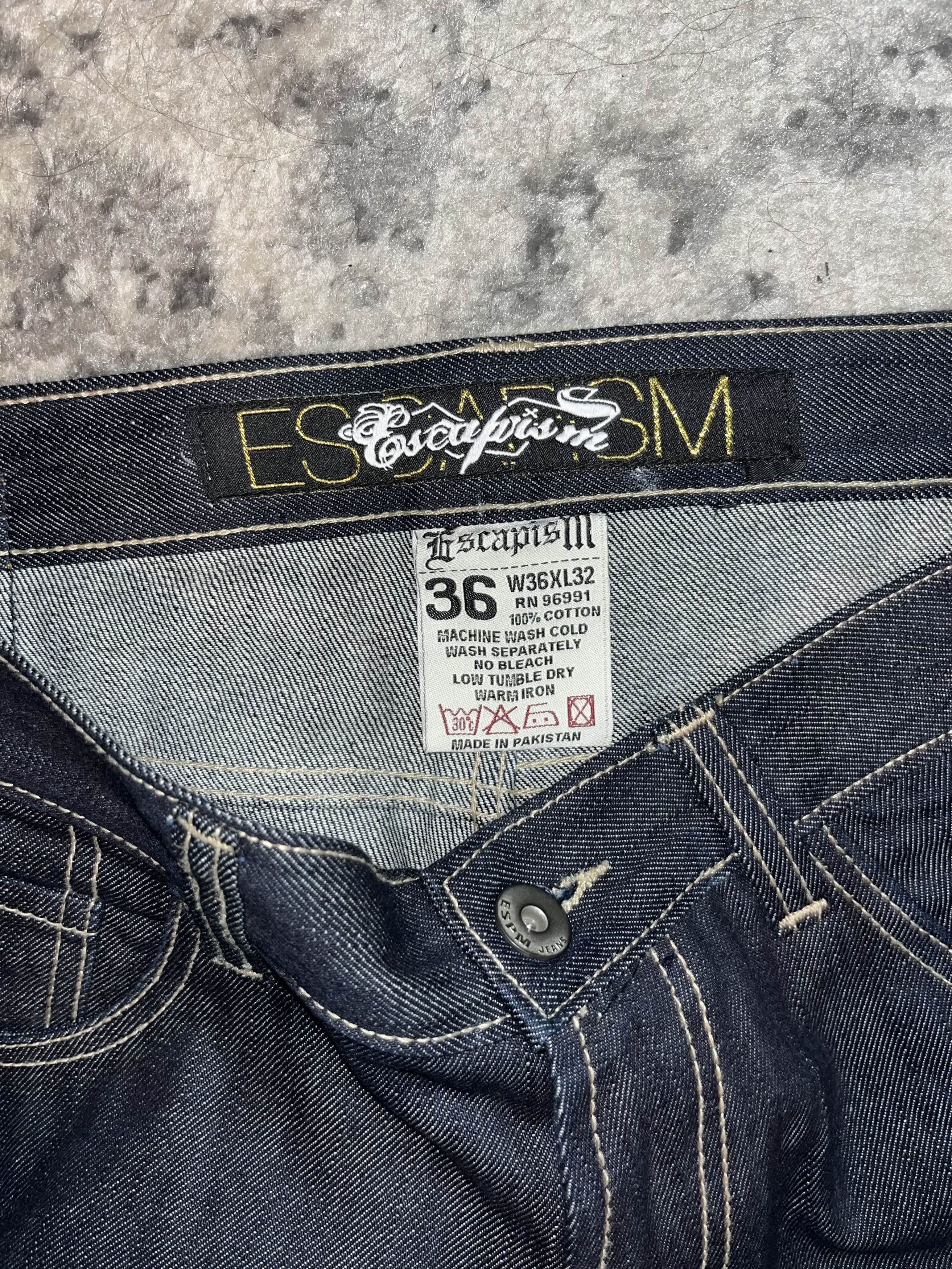 Vintage Y2K Escapism Dark Wash Baggy Denim Size US 36 / EU 52 - 5 Thumbnail