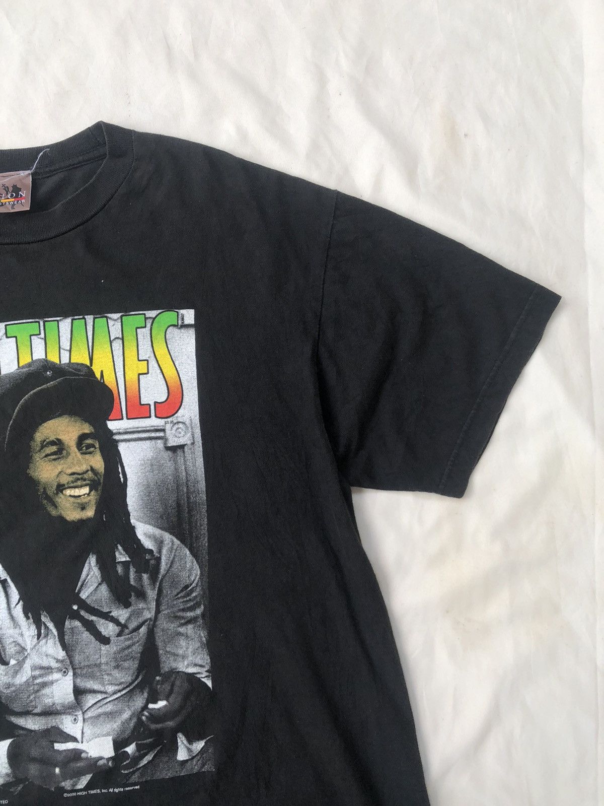 Band Tees × Bob Marley × Japanese Brand 00s Vintage Bob Marley High Times Tee Size US M / EU 48-50 / 2 - 2 Thumbnail