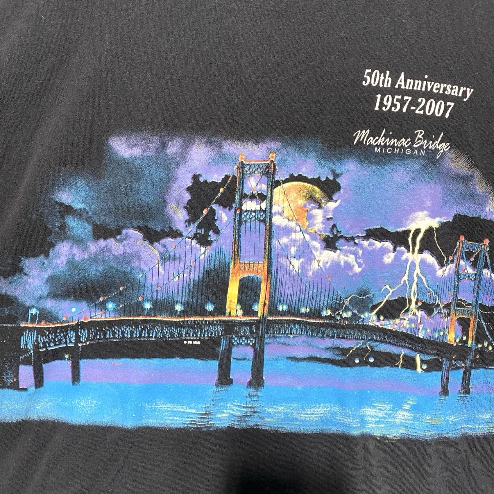 Fruit Of The Loom Fruit of the Loom Men’s Mackinaw Bridge Graphic Tee 3XL T-Shirt Black Crew Neck Short Sleeve Vintage? No Size US XXL / EU 58 / 5 - 4 Thumbnail