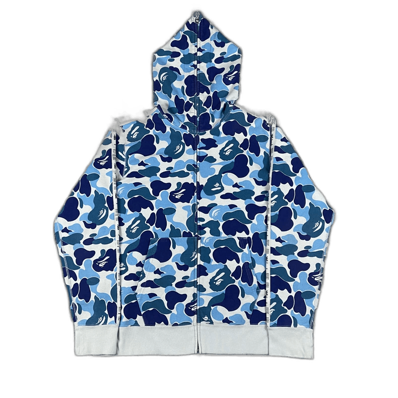 Bape Bape Zip Hoodie in Blue Camouflage Design Size US XL / EU 56 / 4 - 1 Thumbnail