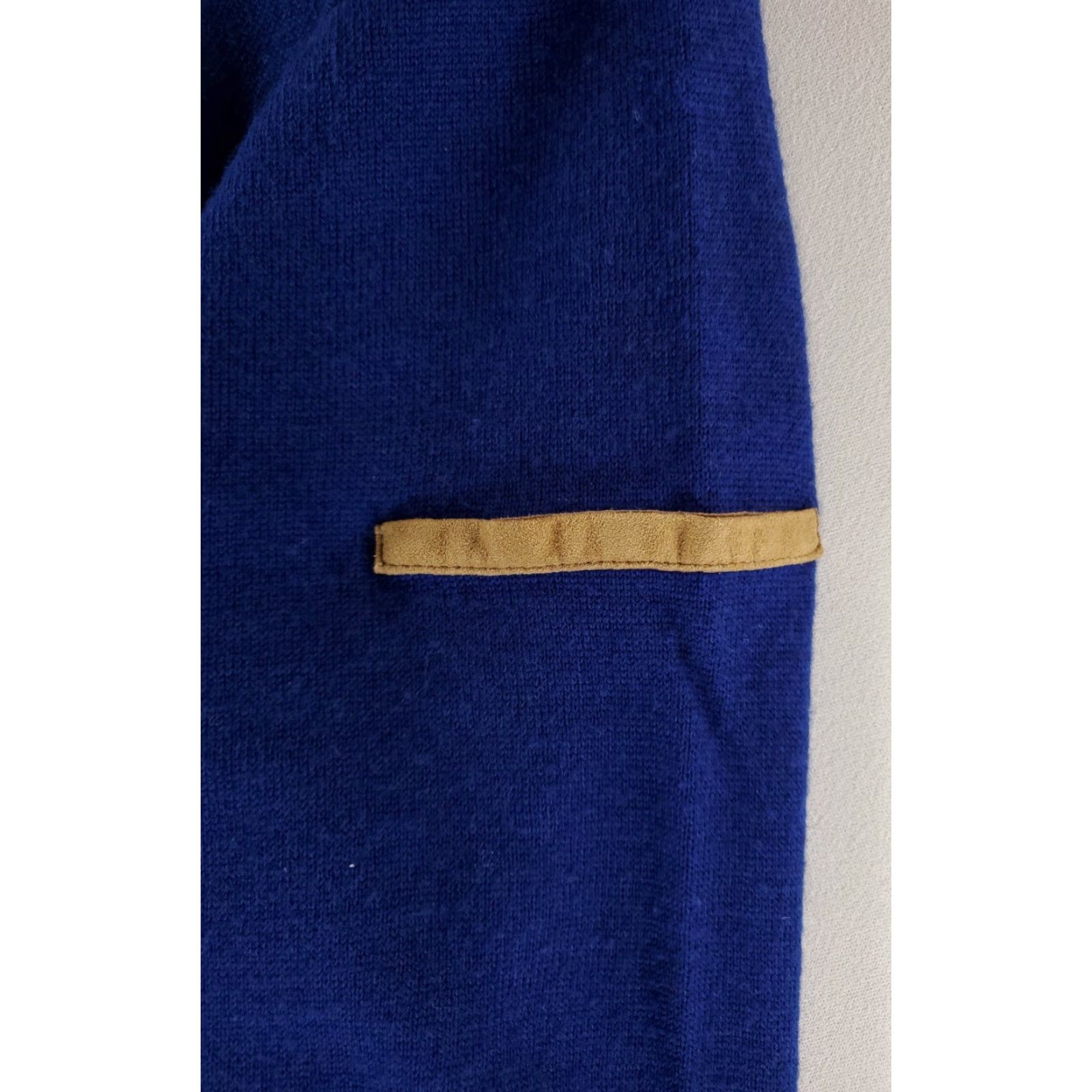 Peter Millar Peter Millar 100% Merino Wool 1/4 Zip Sweater Pullover Elbow Patches Blue Mens L Size US L / EU 52-54 / 3 - 4 Thumbnail