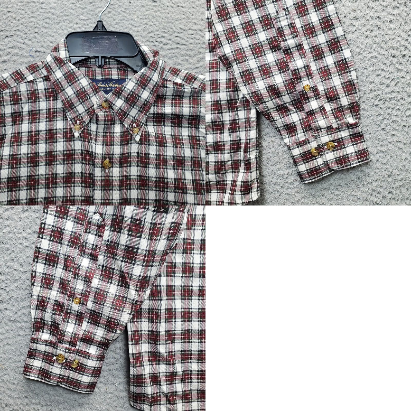 Brooks Brothers Brooks Brothers Dress Shirt Mens M Multi Plaid Non-Iron Button Down Shirt Size 40R - 8 Thumbnail