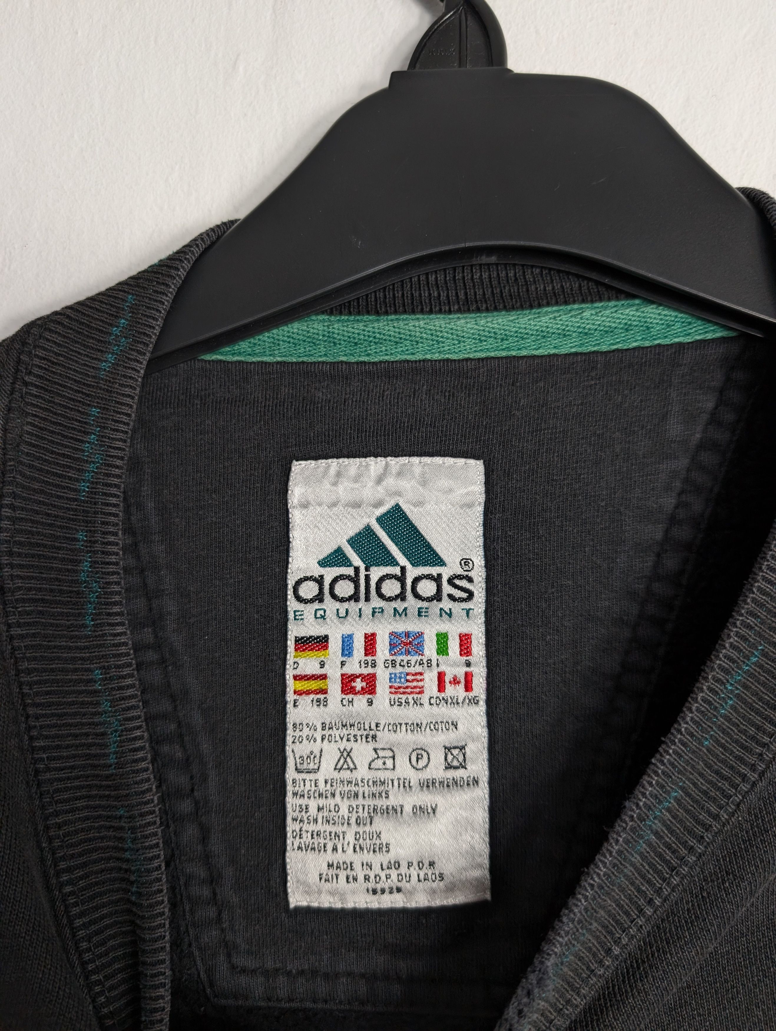 Adidas Vintage Adidas Equipment EQT Sweatshirt 90s Boxy Baggy Retro Size US XL / EU 56 / 4 - 4 Thumbnail