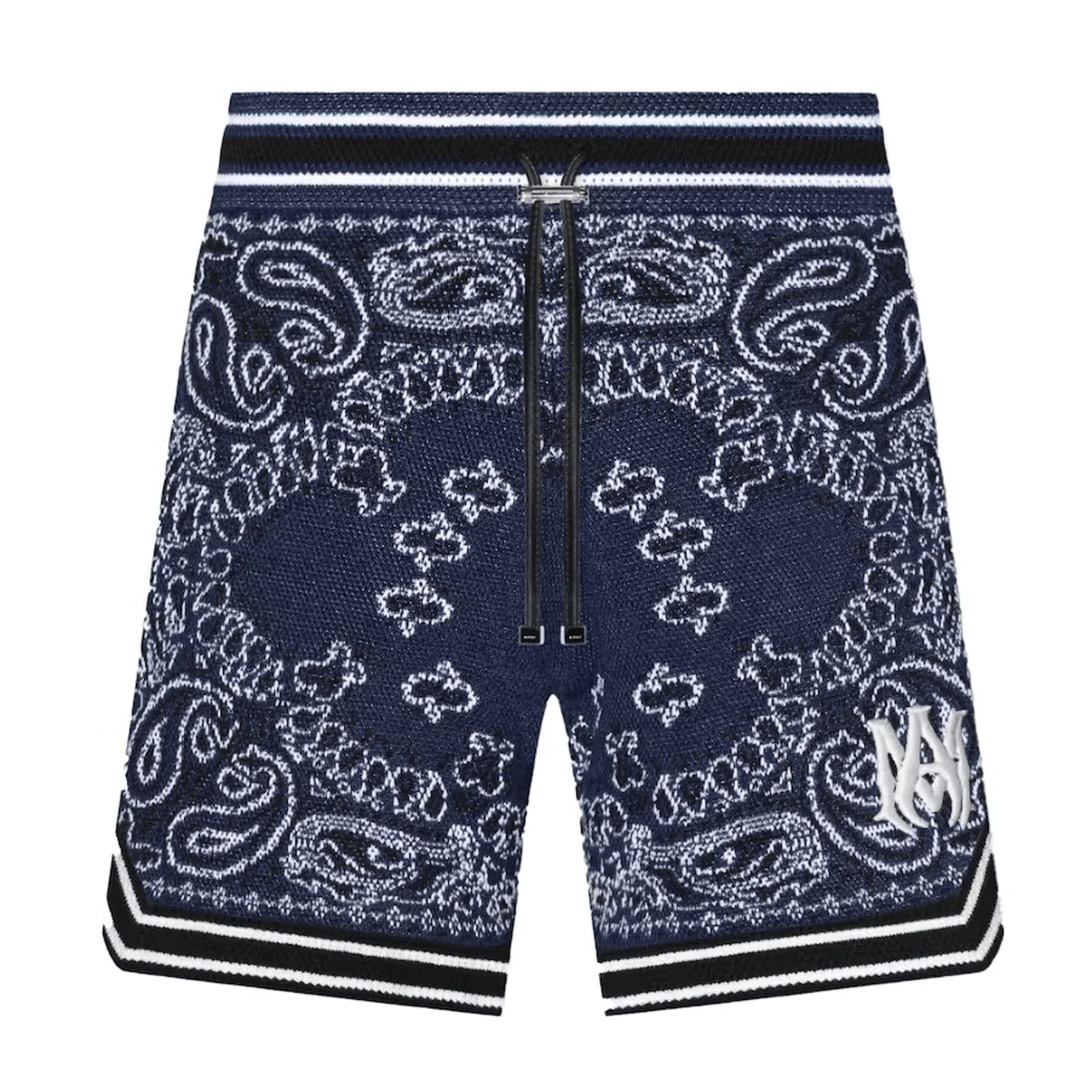 image of Amiri Bandana B-Ball Shorts Navy, Men's (Size 26)