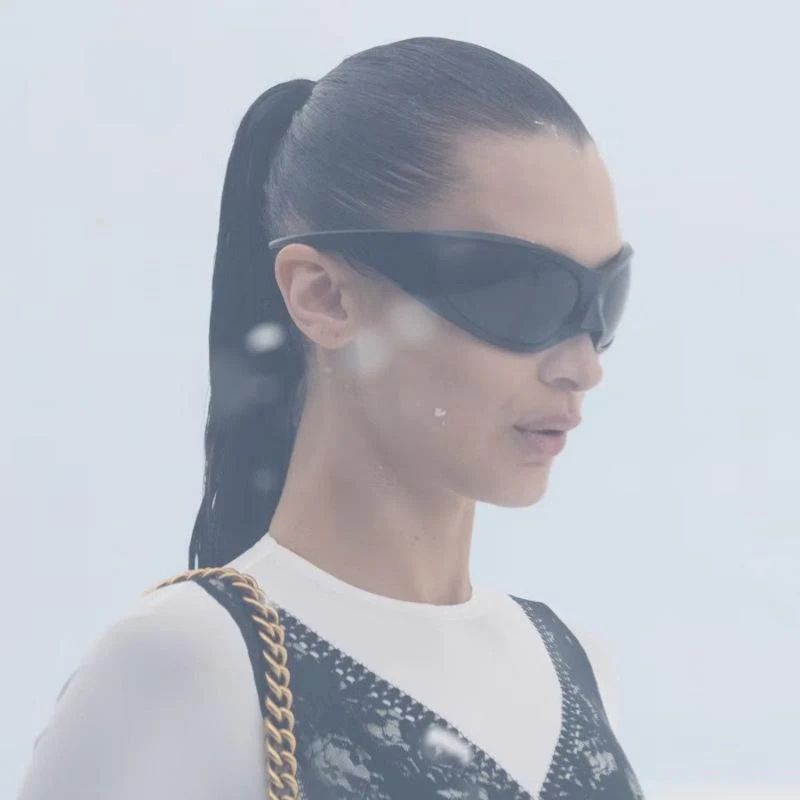 image of New Balenciaga Skin Cat Bb0252S Black Sunglasses $685, Men's
