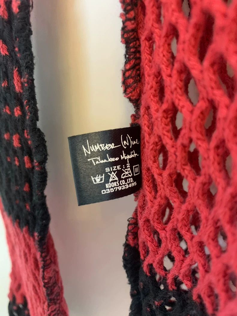 Number (N)ine Number (N)ine 06 SS fishing net black red long sleeves Size US L / EU 52-54 / 3 - 4 Thumbnail