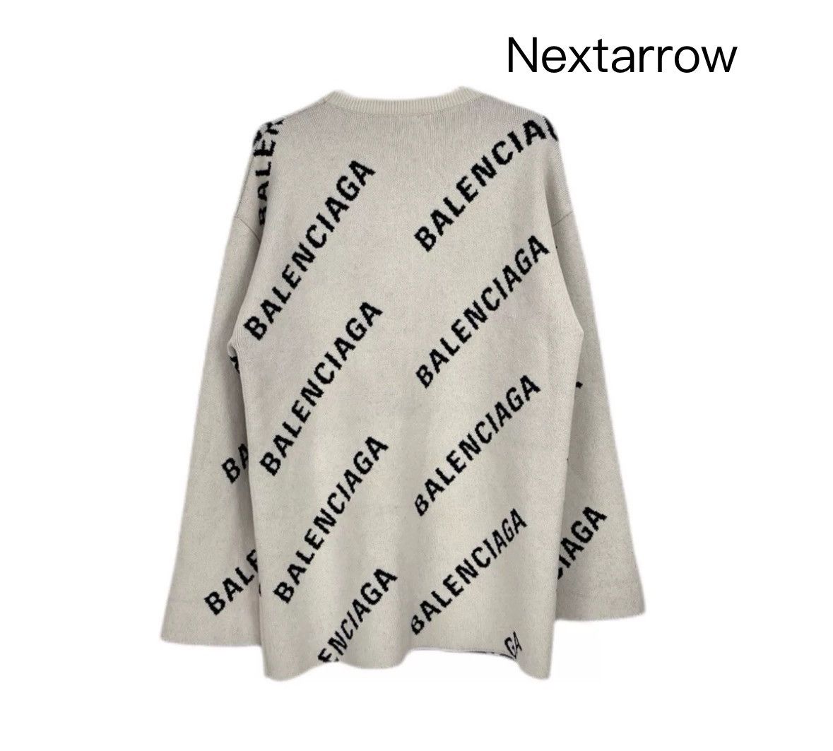 Balenciaga Balenciaga Beige Bullet Screen Long Sweater 2412-Nextarrow Size US XS / EU 42 / 0 - 2 Thumbnail