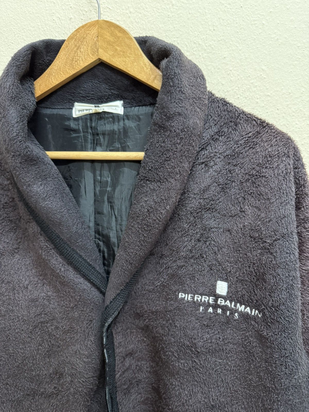 Designer × Pierre Balmain PIERRE BALMAIN PARIS BATHROBE FLEECE JACKET Size US M / EU 48-50 / 2 - 16 Thumbnail