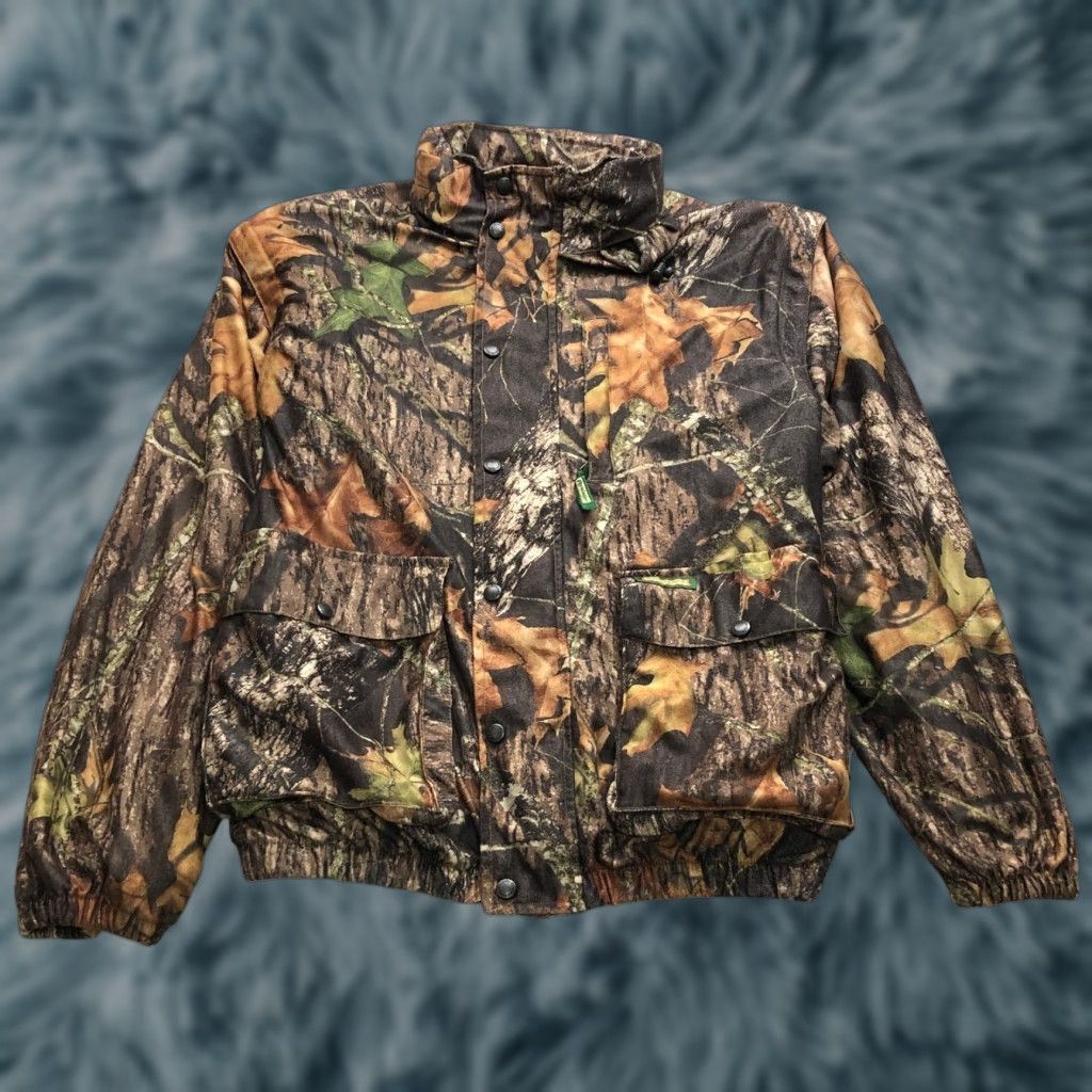 Vintage Remington Mossy Oak Break Up Camouflage Hunting Jacket Mens M Zip Button Bomber Size US M / EU 48-50 / 2 - 1 Thumbnail