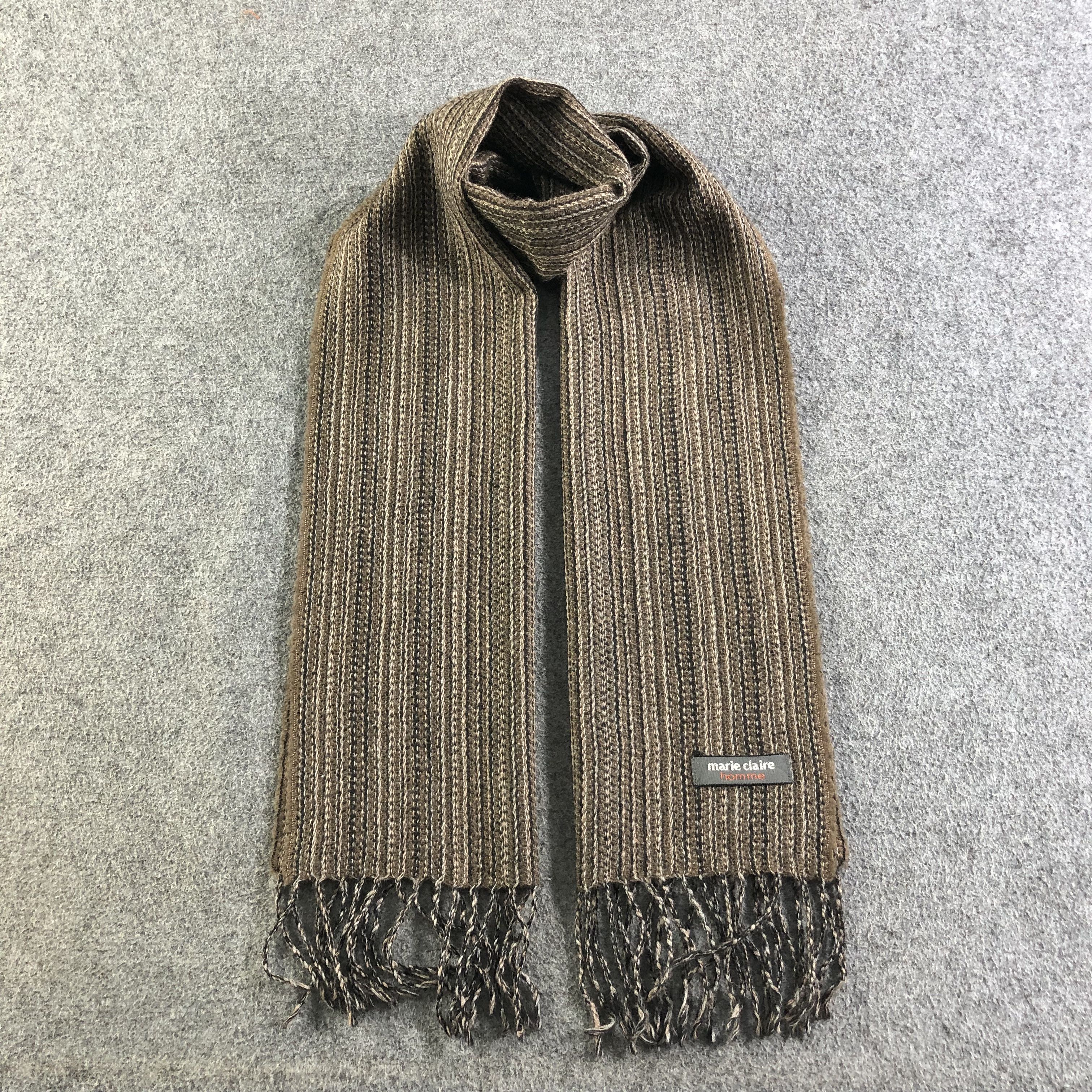 Vintage Marie Claire Homme Wool Scarf Muffler Neckwear V2577 Size ONE SIZE - 1 Thumbnail