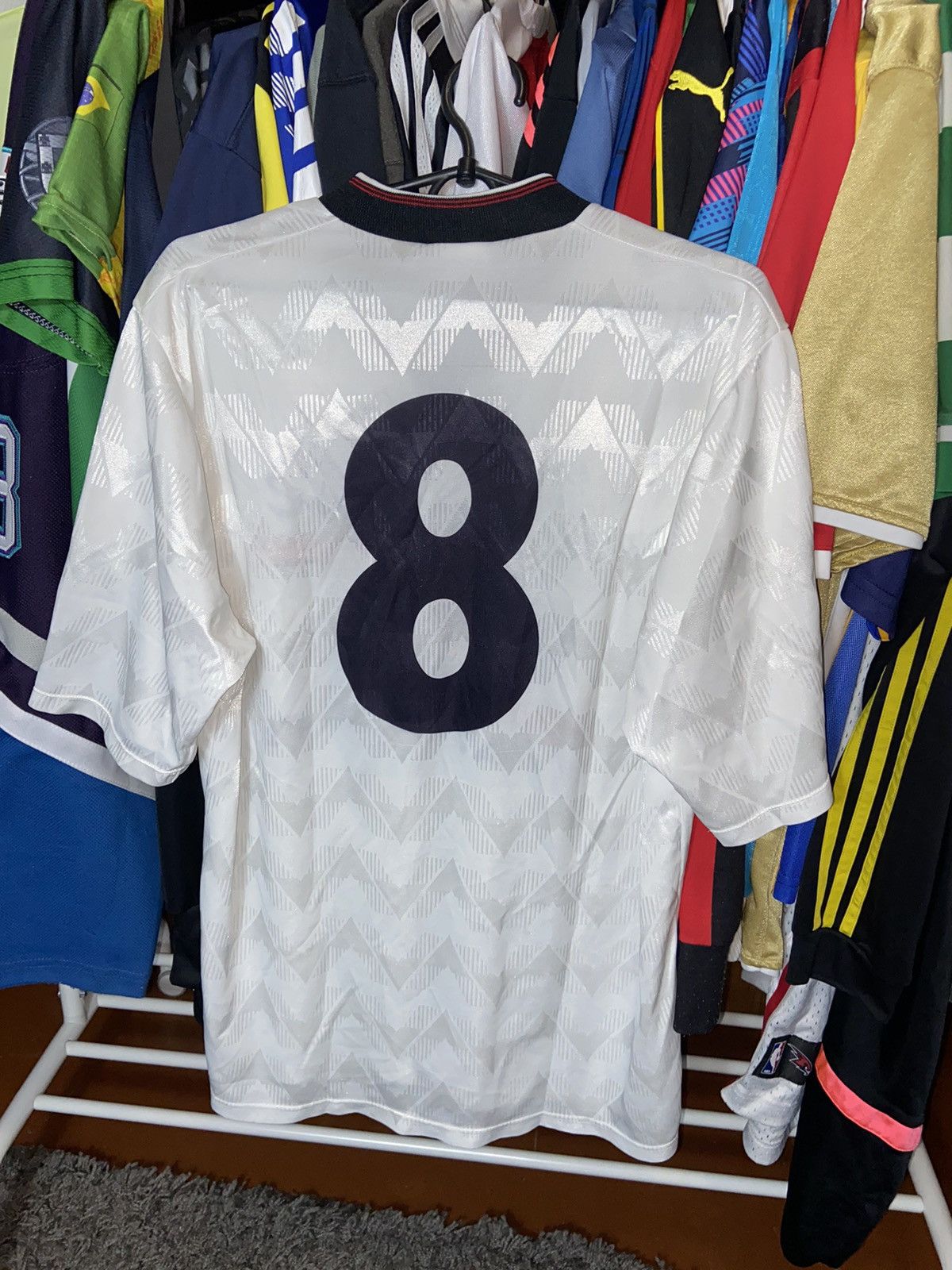 Umbro × Vintage VINTAGE 88/90 UMBRO BLOCK CORE SOCCER FOOTBALL JERSEY #8 Size US XL / EU 56 / 4 - 5 Thumbnail