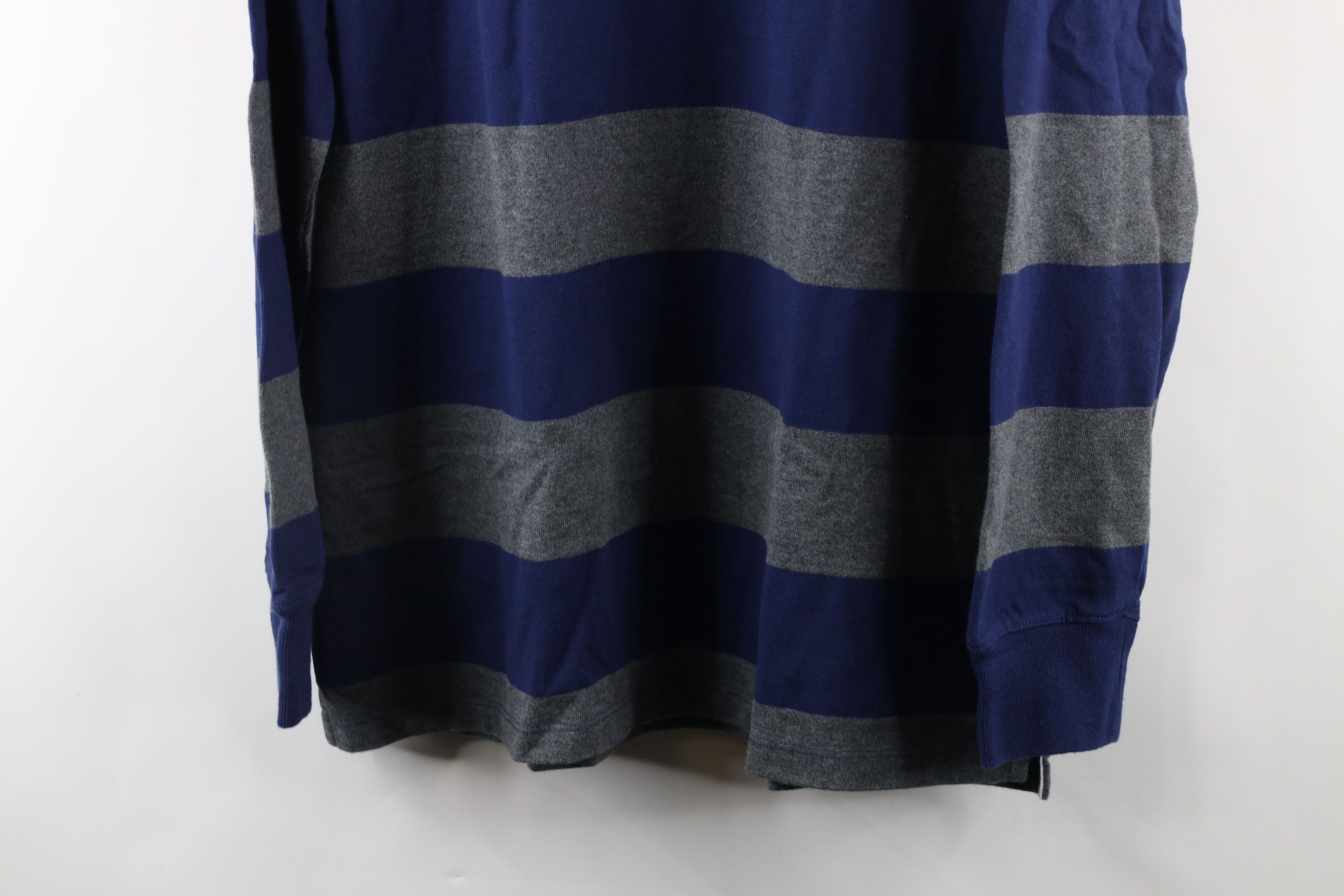 Lands' End × Vintage Vintage Lands End Striped Heavyweight Long Sleeve Rugby Polo Size US L / EU 52-54 / 3 - 3 Thumbnail