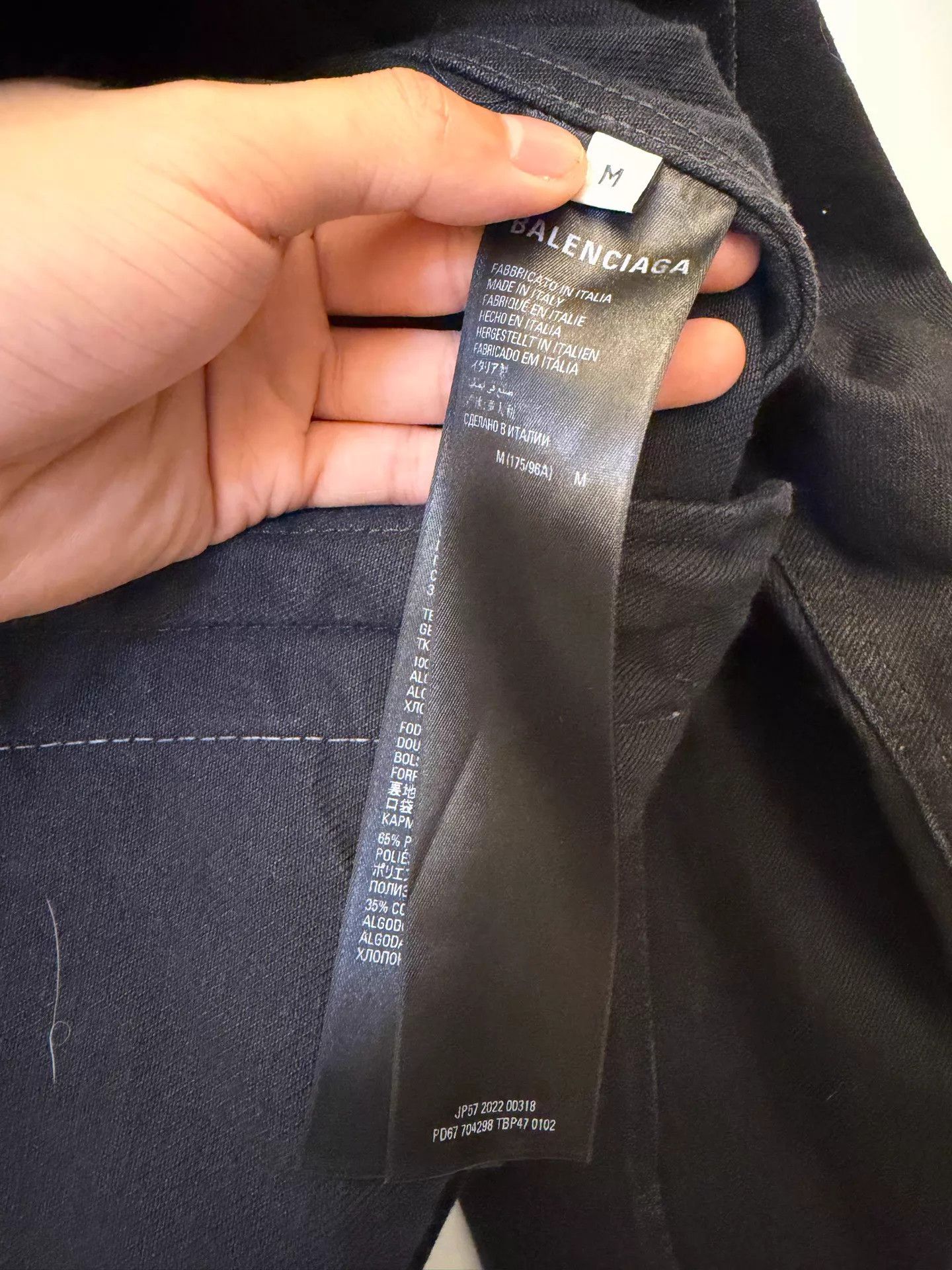Balenciaga Balenciaga Logo-Embroidered Denim Jacket Black M Size US M / EU 48-50 / 2 - 4 Thumbnail