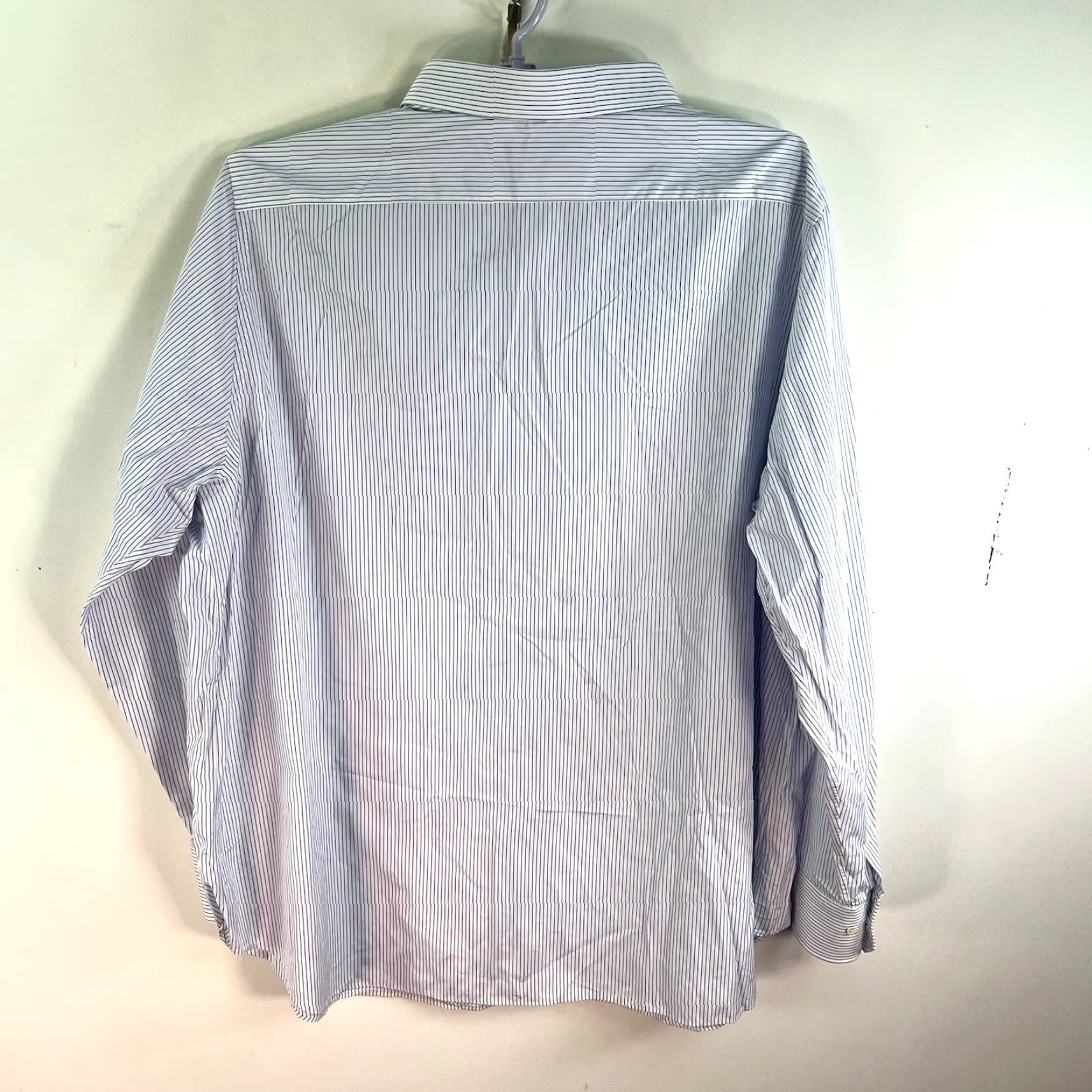 Vintage Apposta Shirt Mens 4XL Striped Button-Up White/Blue Casual Designer Made in Italy Big & Tall Mens Size US XXL / EU 58 / 5 - 7 Thumbnail
