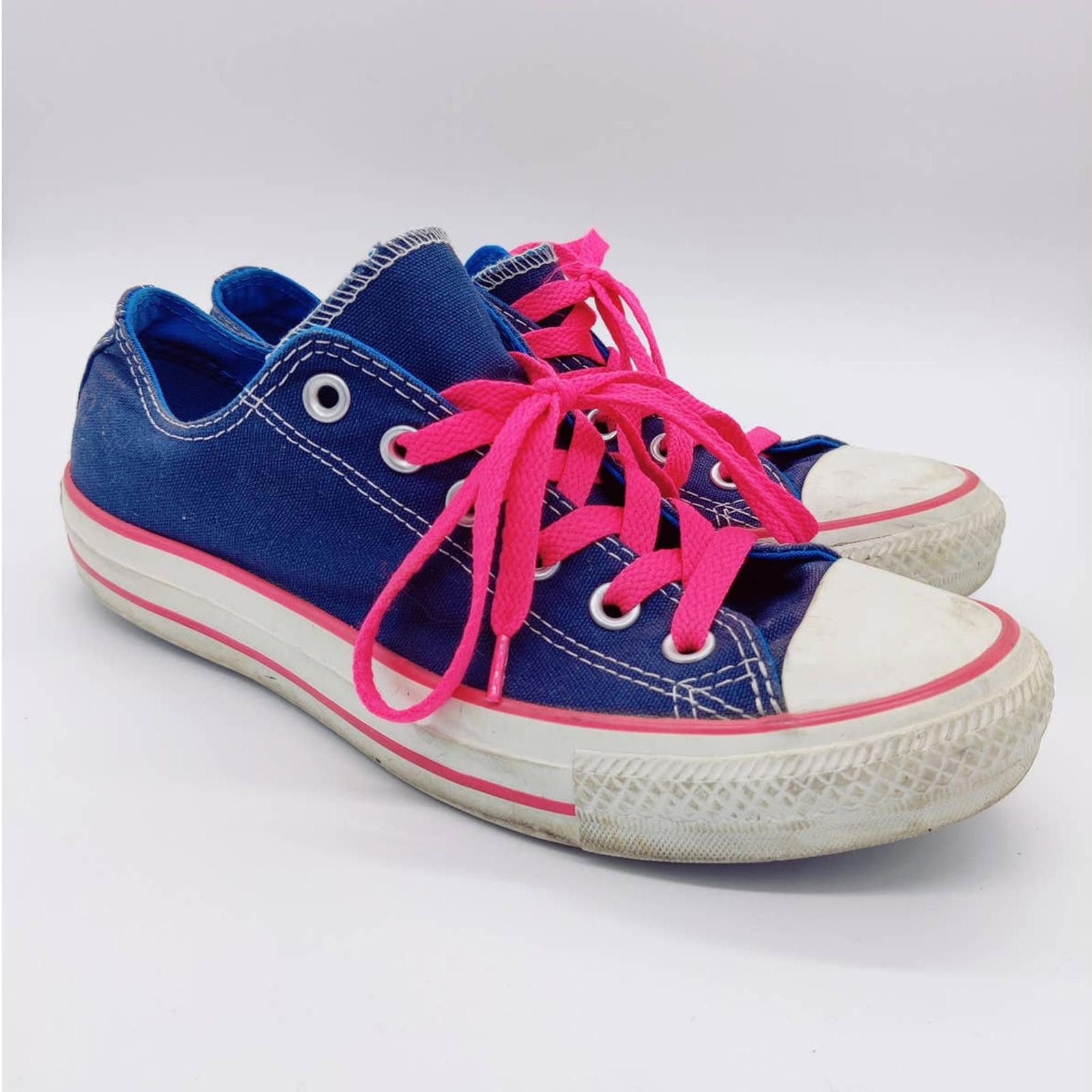 Converse Converse Chuck Taylor All Star Blue Hot Pink Sneakers 6 Size US 8 / IT 38 - 3 Thumbnail