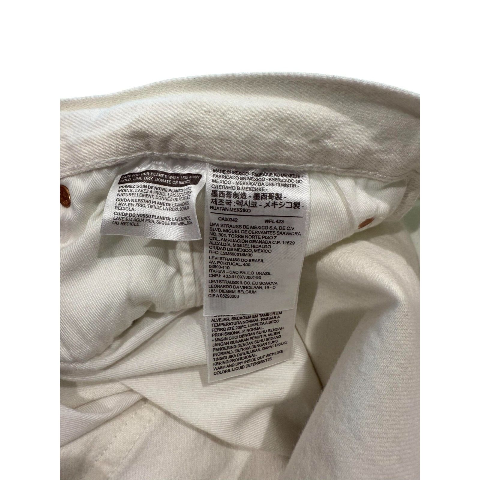 Levi's Levis Denim Tears Floral White Jeans Size US 40 / EU 56 - 6 Thumbnail