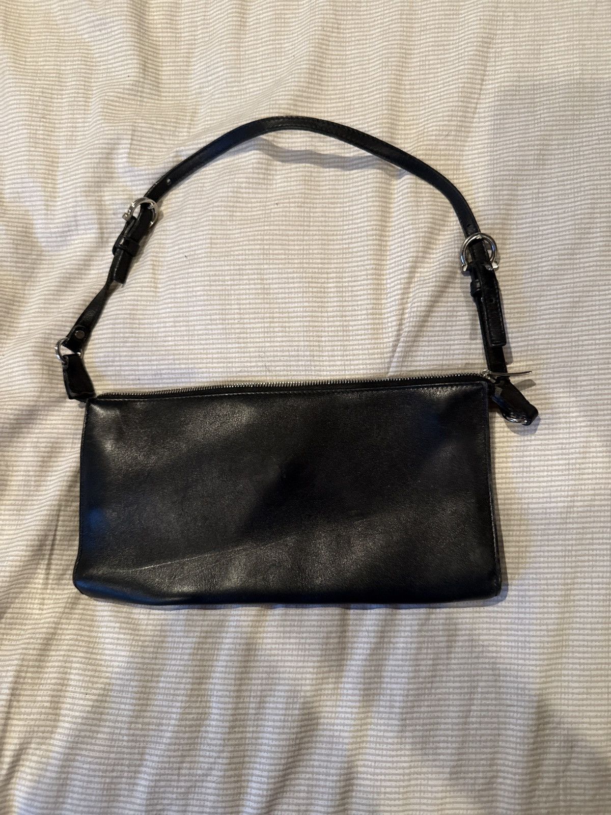 Salvatore Ferragamo Black Leather Shoulder Bag, Women's
