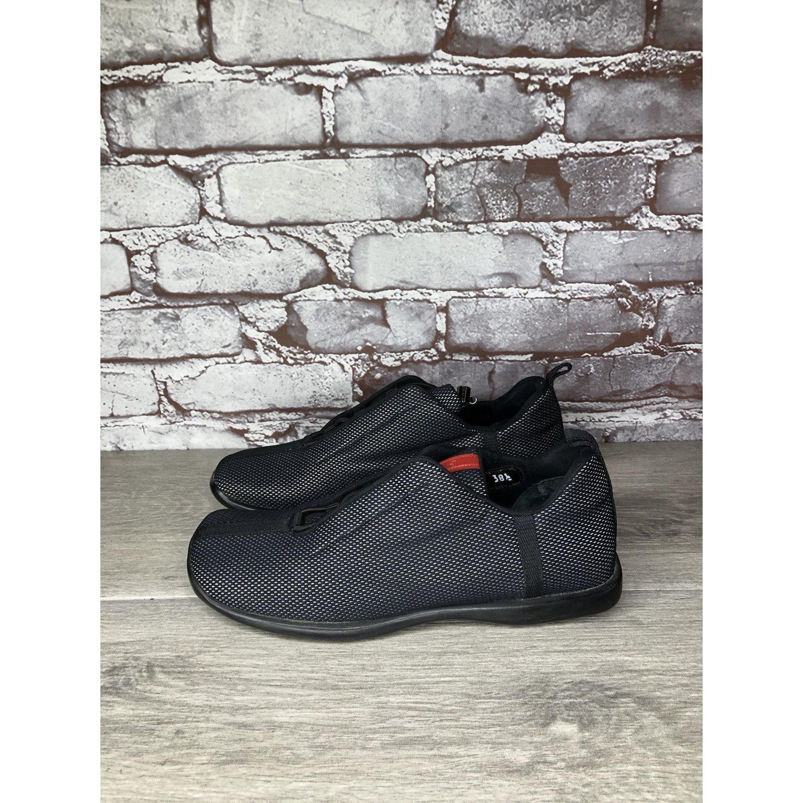 Prada Prada Sport Black Mesh Synthetic Drawstring Driving Shoes Wo Size US 8 / IT 38 - 14 Thumbnail