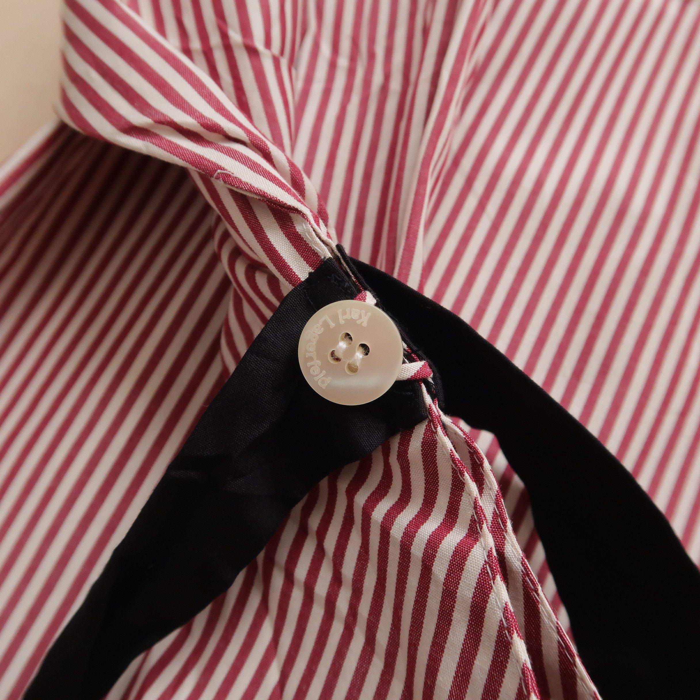 Japanese Brand 1990s Karl Lagerfeld Stripe Party Shirt Laces Size US M / EU 48-50 / 2 - 10 Thumbnail