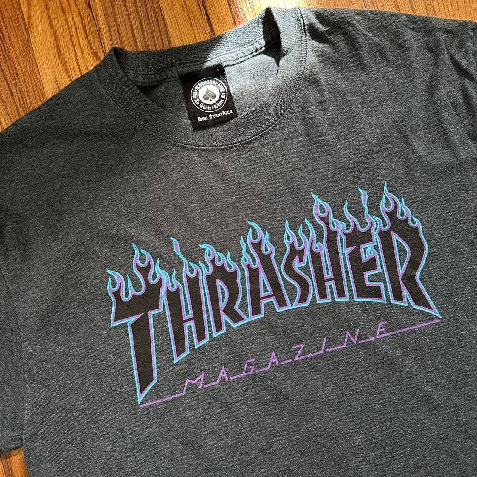 Thrasher THRASHER T Shirt Surf Streetwear Skateboarding Flames size M Size US M / EU 48-50 / 2 - 2 Thumbnail