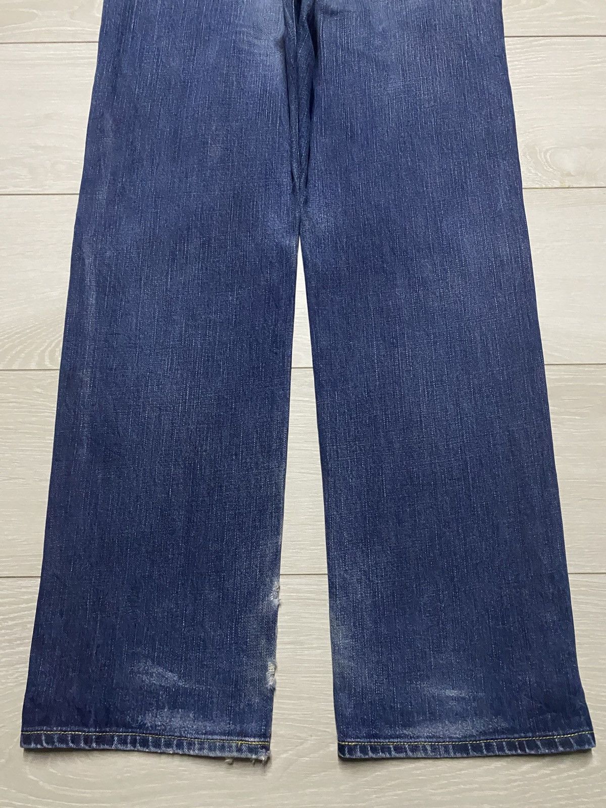 Japanese Brand Vintage Clothing Japanese Brand Blue Wash Distressed Jeans Size US 33 - 6 Thumbnail