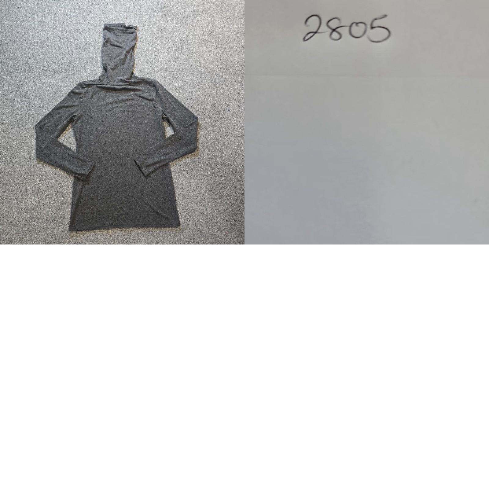 Vintage Peruvian Connection Top Womens Medium Gray Turtleneck Pima Cotton Long Sleeve Size M / US 6-8 / IT 42-44 - 8 Thumbnail