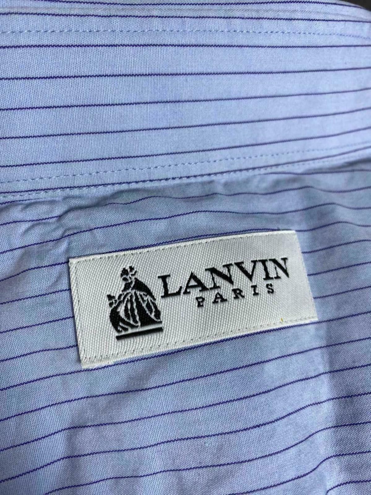 Lanvin Men Lanvin Paris Blue Striped Shirt Size 40 / 15.75 Size US M / EU 48-50 / 2 - 9 Thumbnail