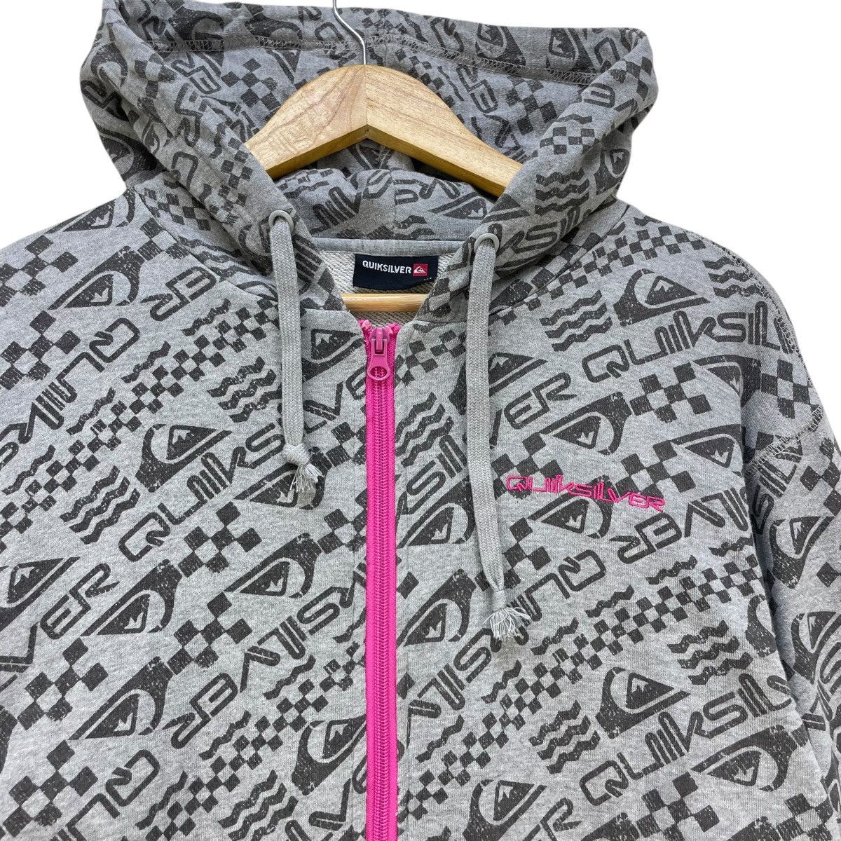 Quiksilver 💥 vintage Quiksilver allover print zipper hoodie sweatshirt Size US M / EU 48-50 / 2 - 7 Thumbnail