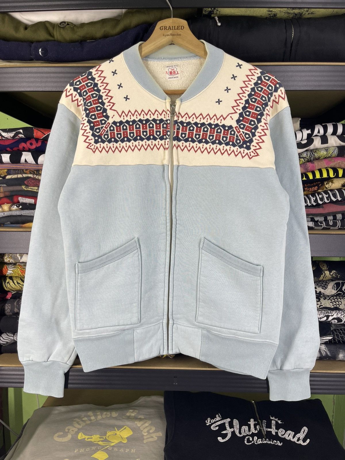 The Flat Head Vintage The Flat Head 11oz Snowflake Loopwheeled Sweatshirt Size US M / EU 48-50 / 2 - 1 Thumbnail