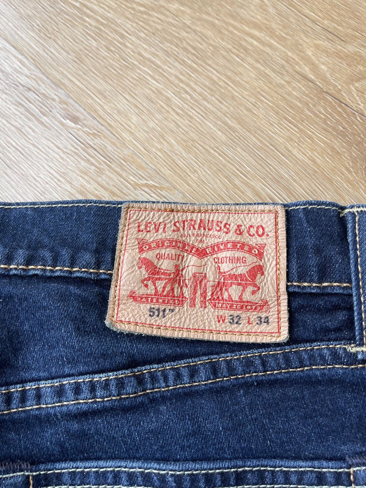 Levi's Levi's 511 Slim Fit Blue Denim Jeans Dark Wash Classic Size US 31 - 9 Thumbnail