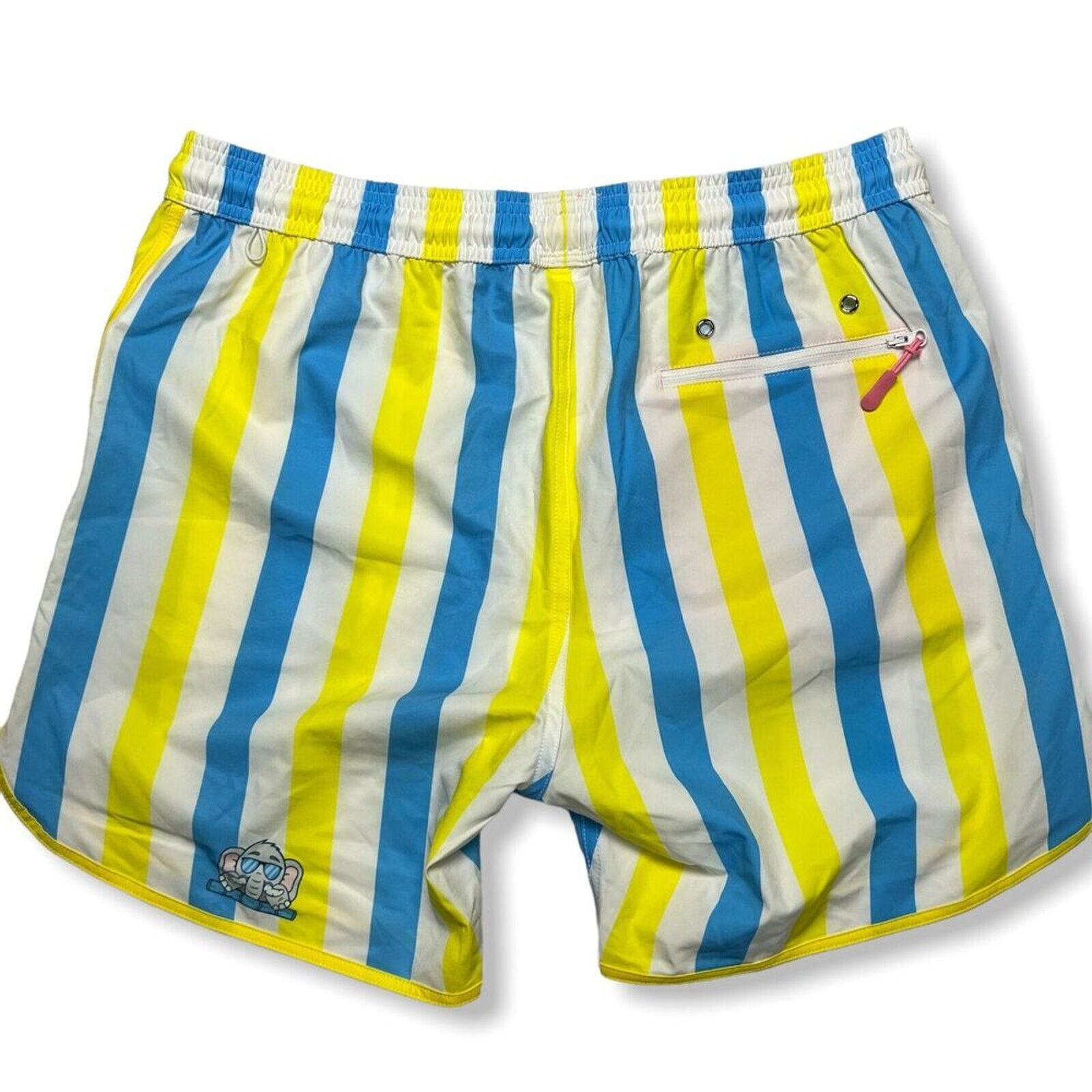 Other Junk In Your Trunks Swim Shorts Yellow Blue Stripe Size M Size US 33 - 2 Thumbnail