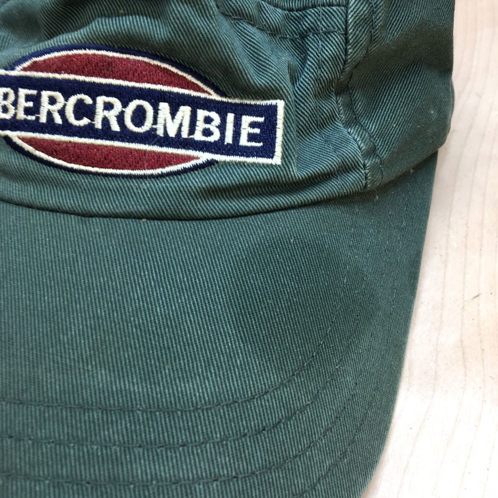Abercrombie & Fitch VINTAGE Abercrombie & Fitch 5 Panel Camp Hat Adult OS USA Made OD Green Leather Hat Size ONE SIZE - 2 Thumbnail