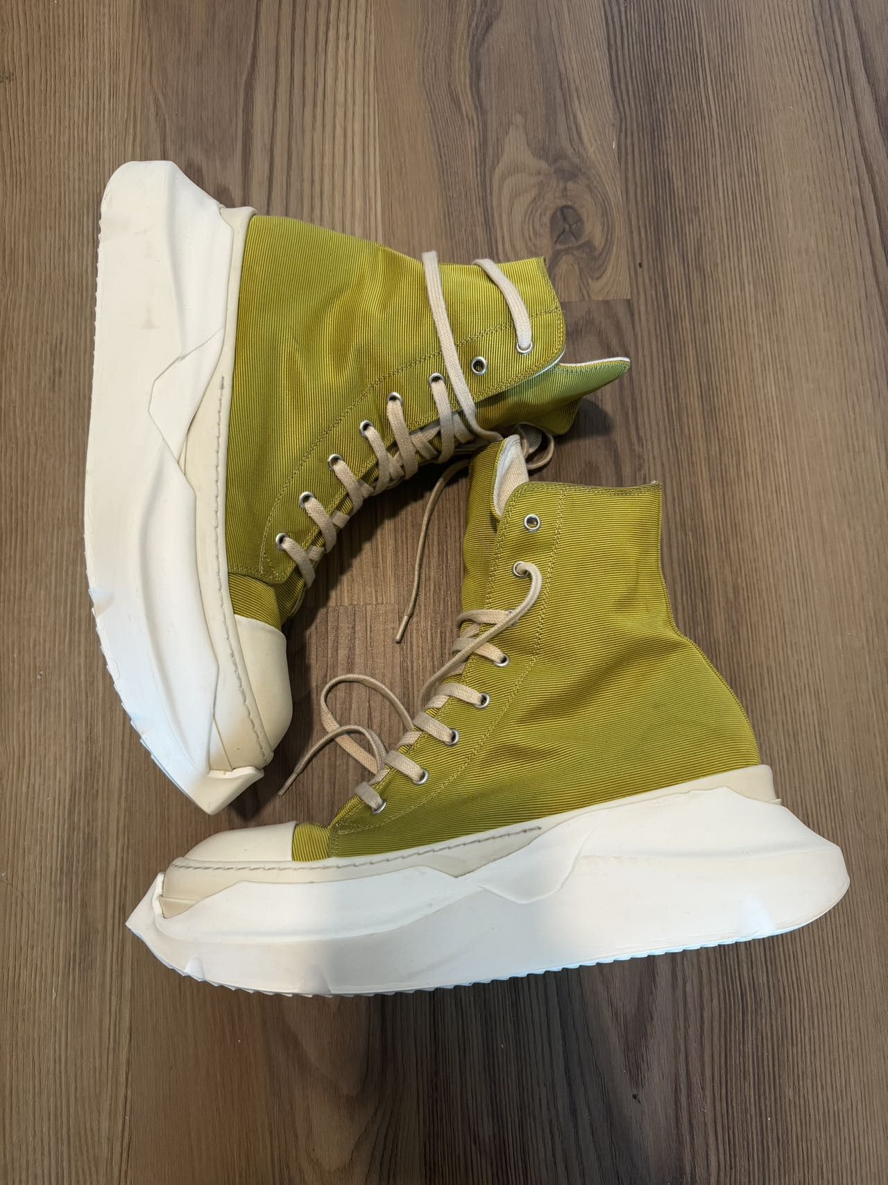 image of Rick Owens Drkshdw Rickowens Darkshadow Abstract Sneaker in Green, Men's (Size 11)
