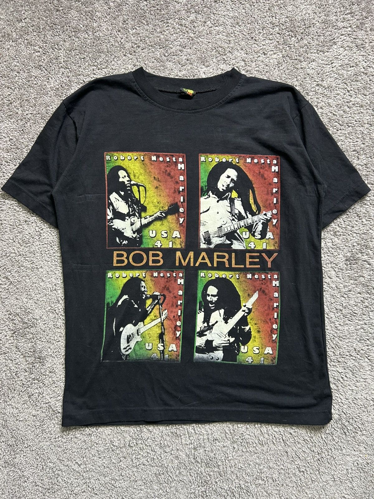 Vintage Vintage Bob Marley Bootleg Rap Tee Thailand Double Sided Size US L / EU 52-54 / 3 - 1 Thumbnail