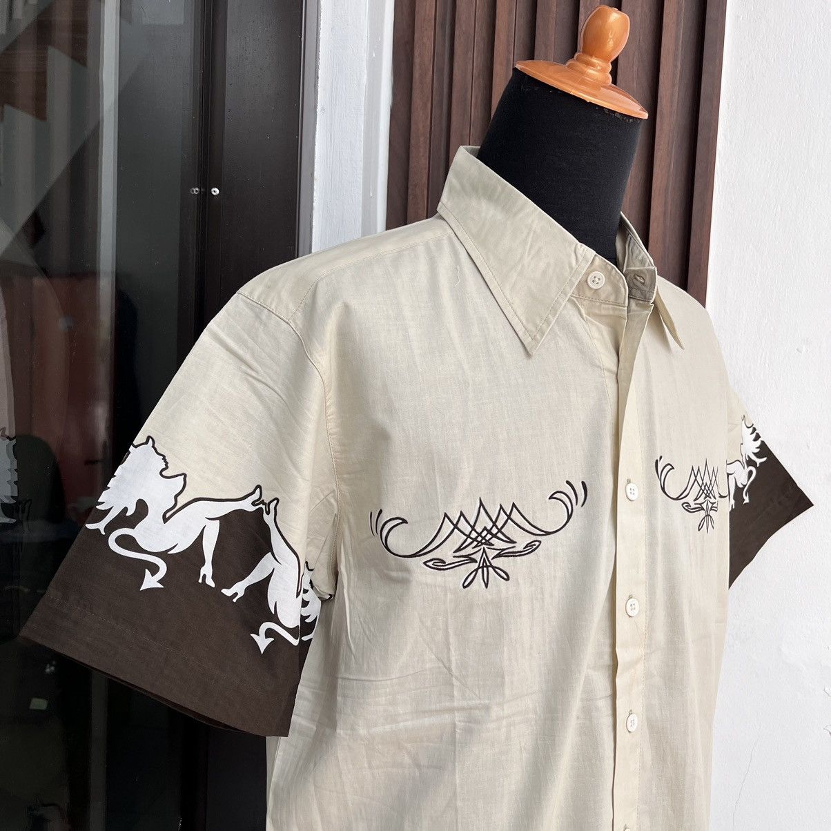 Mambo × Vintage Surf Style Mambo Shirt Cotton "DEVIL WOMAN" Never Worn Size US M / EU 48-50 / 2 - 4 Thumbnail