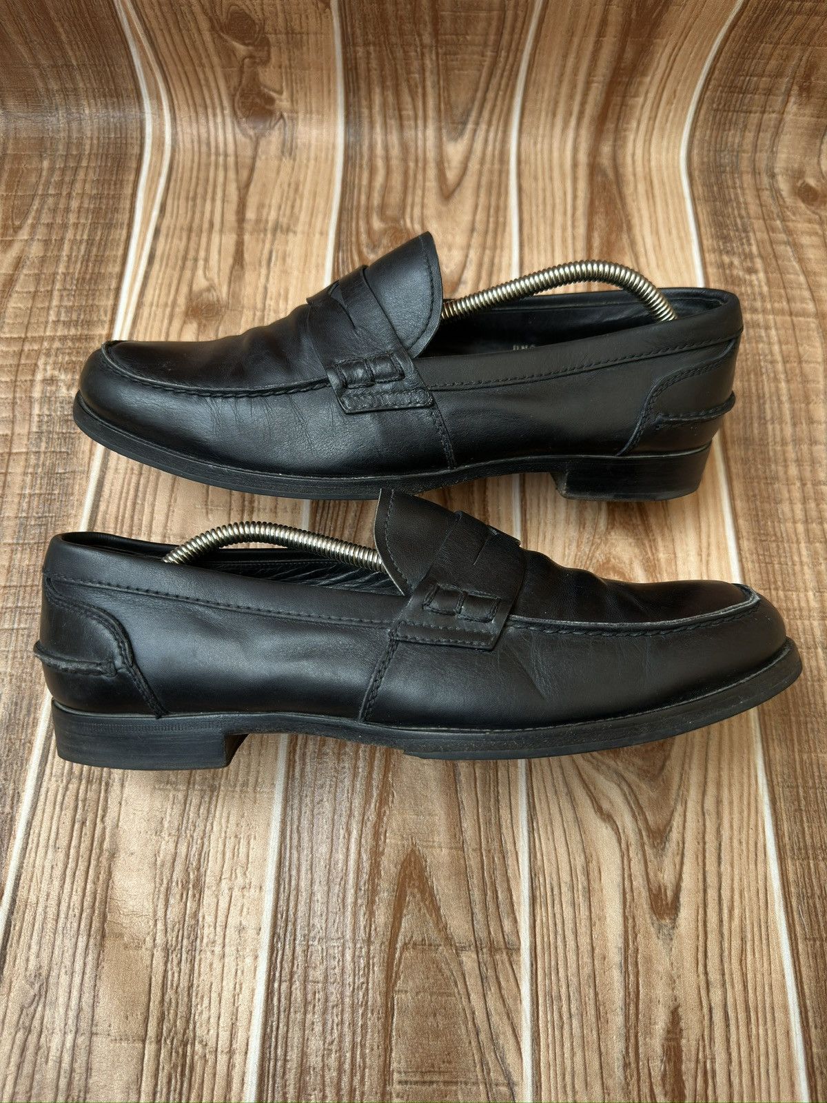Miu Miu Miu Miu by Prada Black Penny Leather Loafers Size US 9.5 / EU 42-43 - 11 Thumbnail