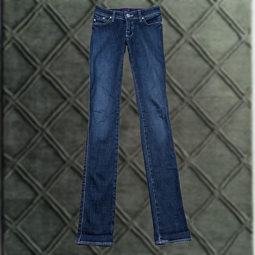 Victoria Beckham VINTAGE Victoria Beckham Jeans Womens 24x35 Tall Long Skinny Dark Denim DVB4SWSIG Jeans Women Tall 24 Blue Denim by Victoria Beckham Slim 5-Pocket Size 42" / US 20 - 1 Thumbnail